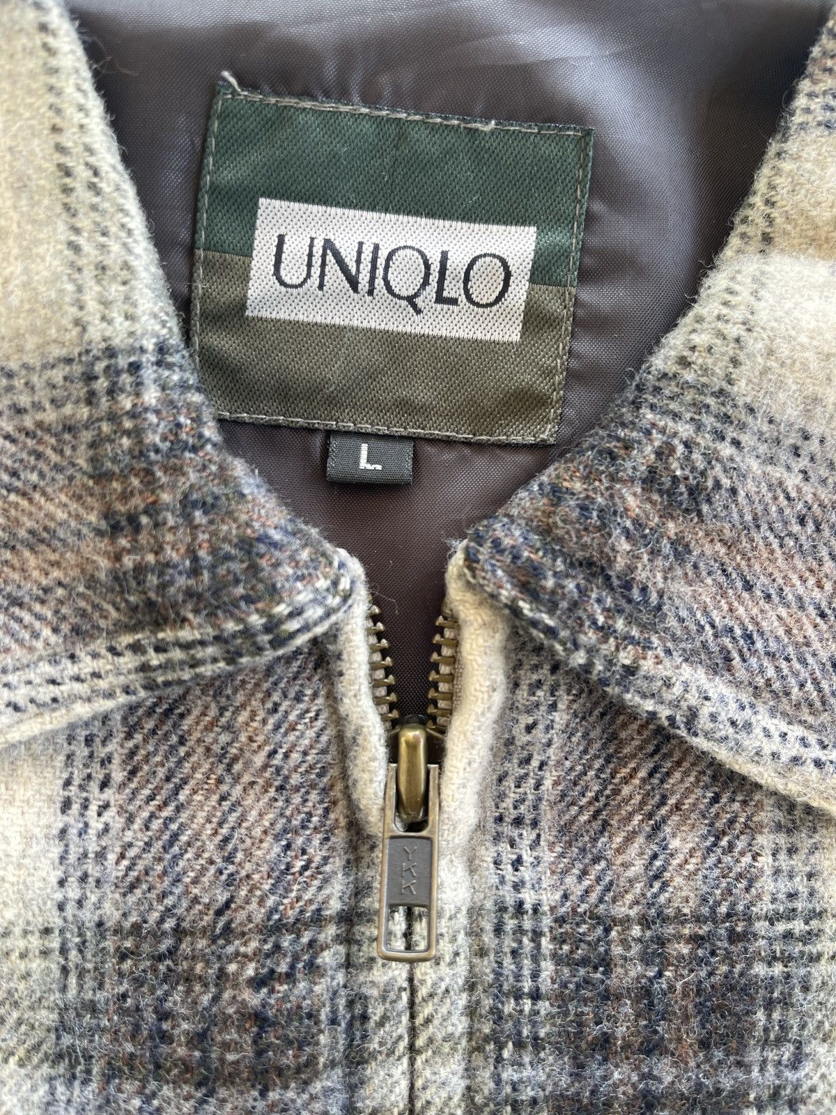 Japanese Brand Vintage Uniqlo Zipper Tartan Jacket Size US L / EU 52-54 / 3 - 5 Thumbnail