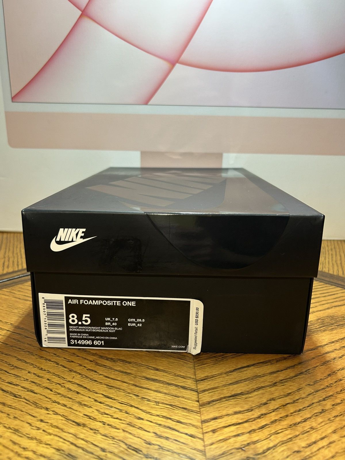 Nike Size 8.5 - Nike Air Foamposite One Night Maroon 2016 Size US 8.5 / EU 41-42 - 7 Thumbnail