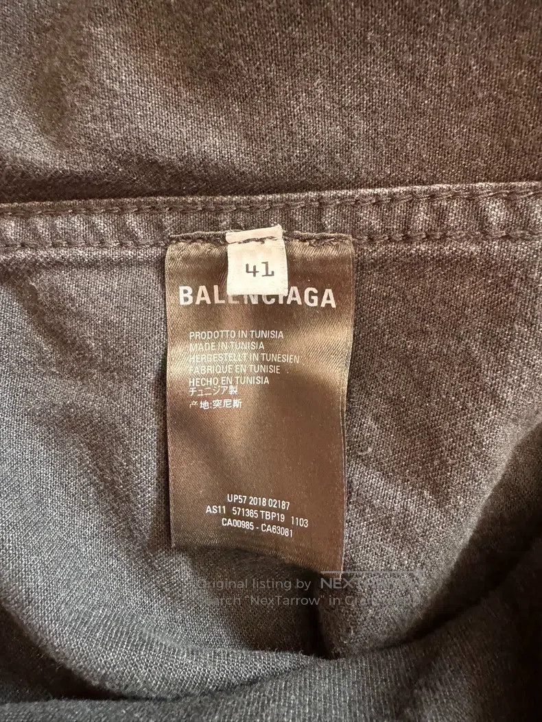 Balenciaga Balenciaga size 41 Back Green Logo Denim Jacket Size US S / EU 44-46 / 1 - 4 Thumbnail