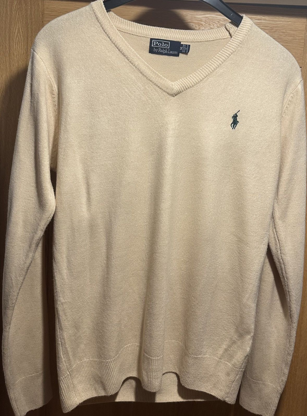 Ralph Lauren Beige Ralph Lauren Vneck Size US M / EU 48-50 / 2 - 1 Thumbnail