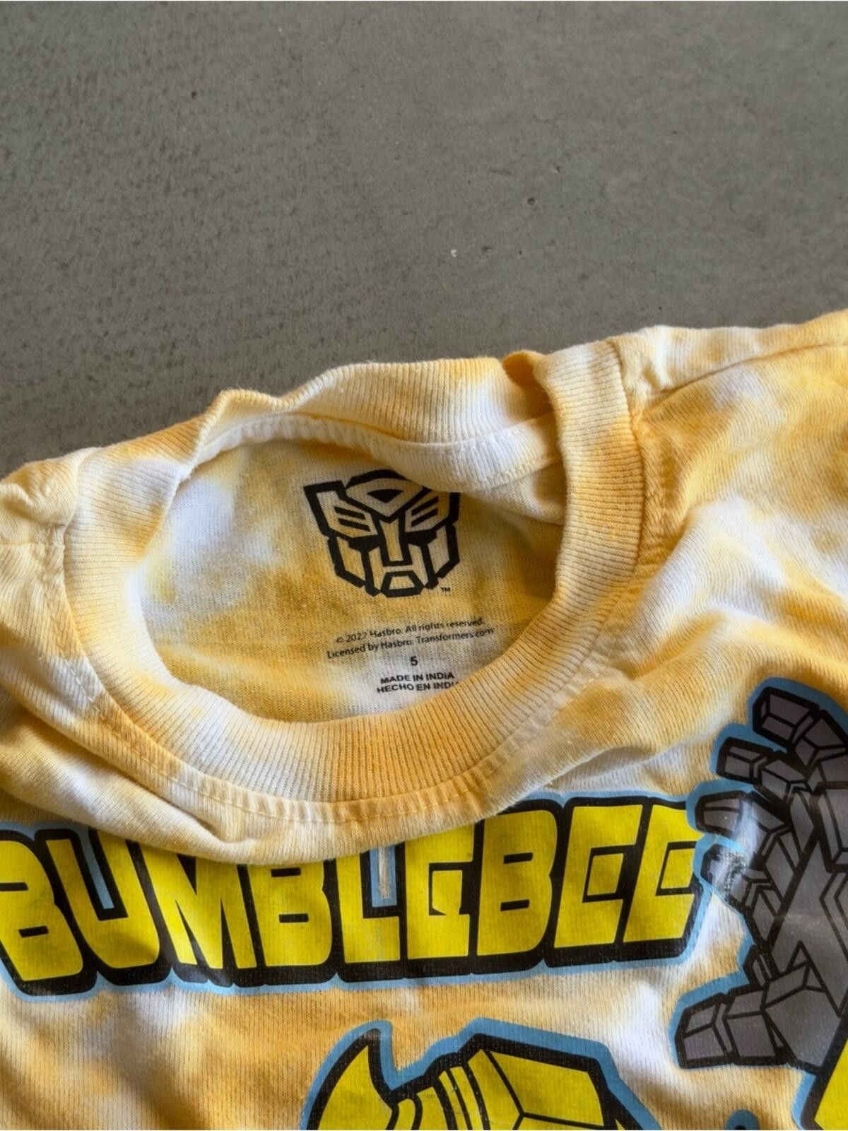 Transformers Transformers / Bumblebee Tie Dye Tee / Yellow / Boys Size US XXS / EU 40 - 6 Thumbnail