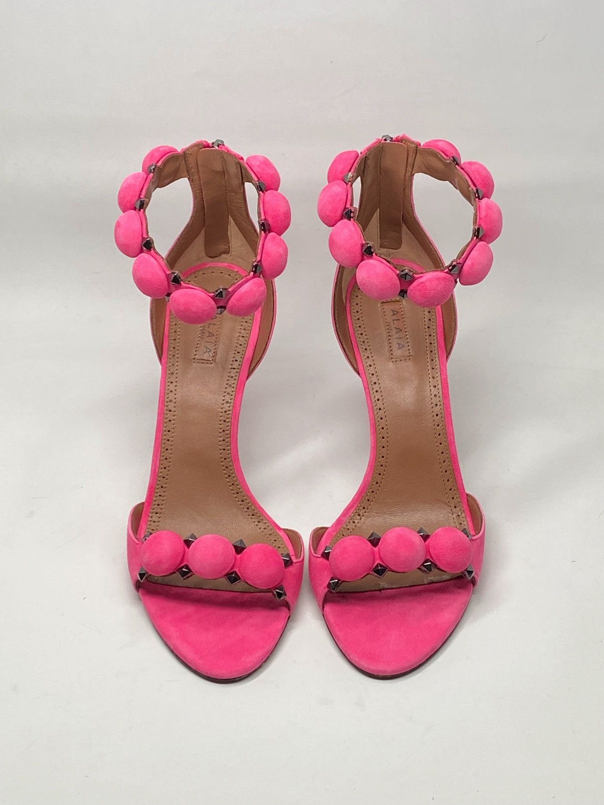 Alaia Alaia Bombe 90 Studded Suede Leather Sandals size 38.5 Size US 8.5 / IT 38.5 - 6 Thumbnail