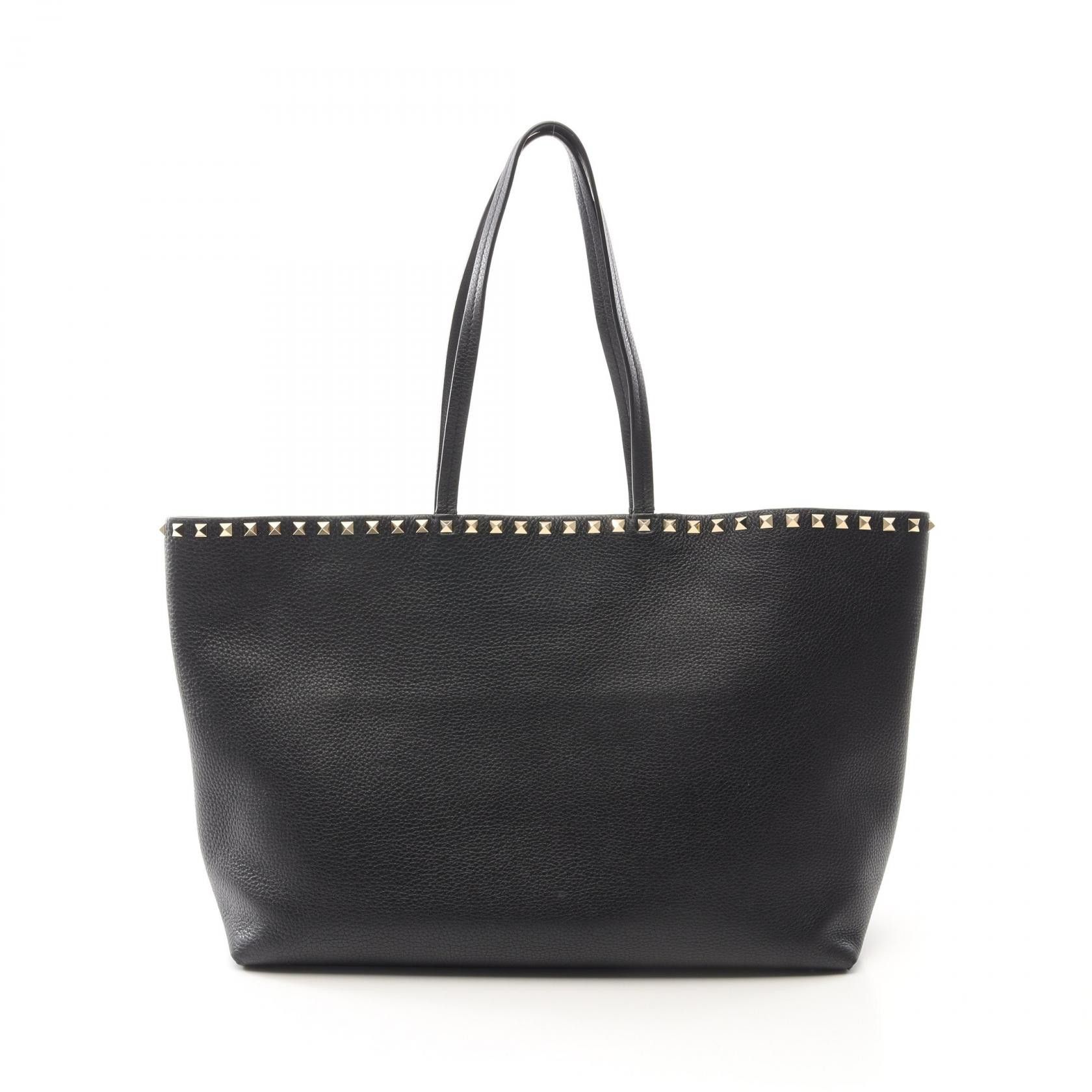 Valentino Valentino Garavani Rockstud Leather Tote Bag Leather Tote Bag in Black, Women's