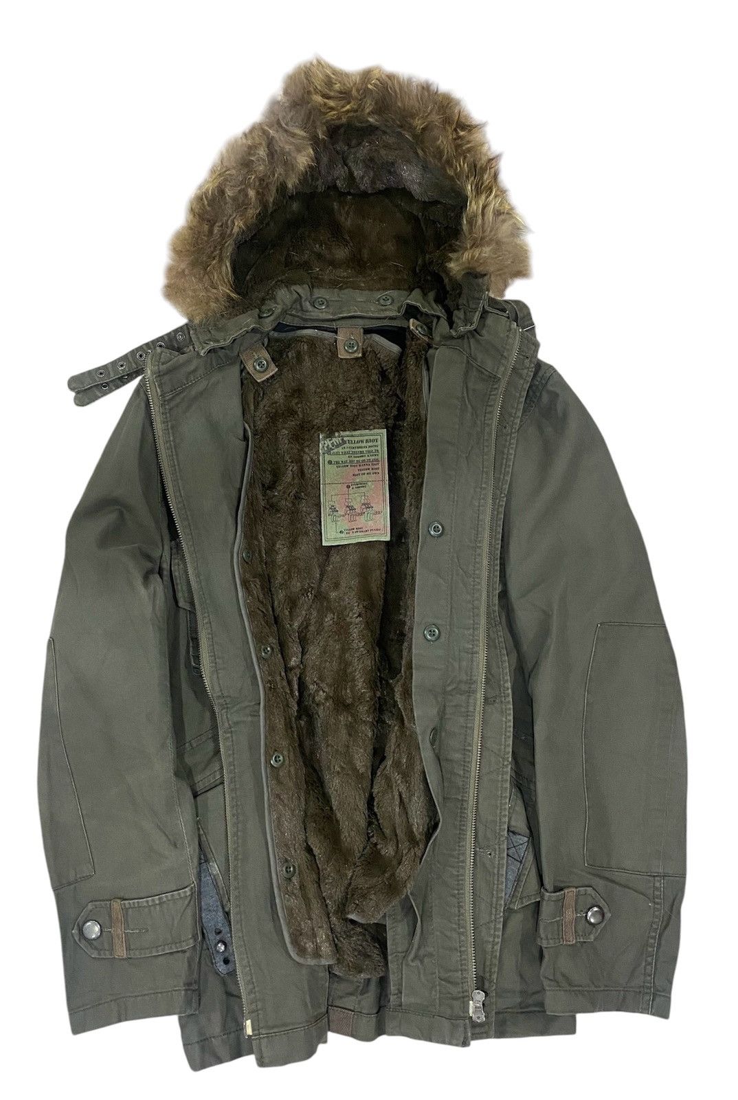 PPFM Ppfm Punk Raccoon Fur Hooded Multi-Pocket Design Military Size US M / EU 48-50 / 2 - 5 Thumbnail