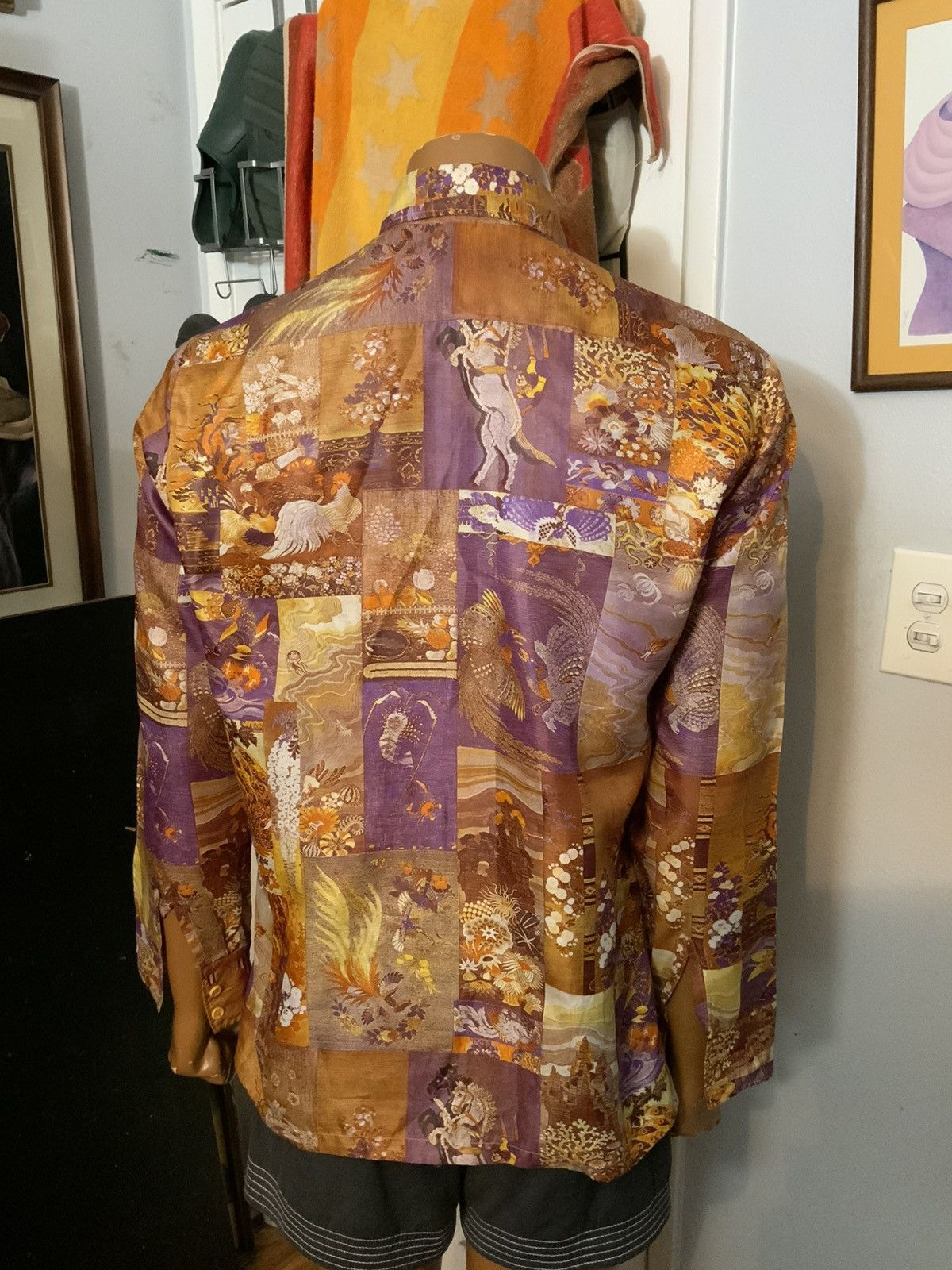 Vintage Vintage 60s 70s Textured Polyester Novelty AOP Disco Shirt Size US M / EU 48-50 / 2 - 12 Thumbnail