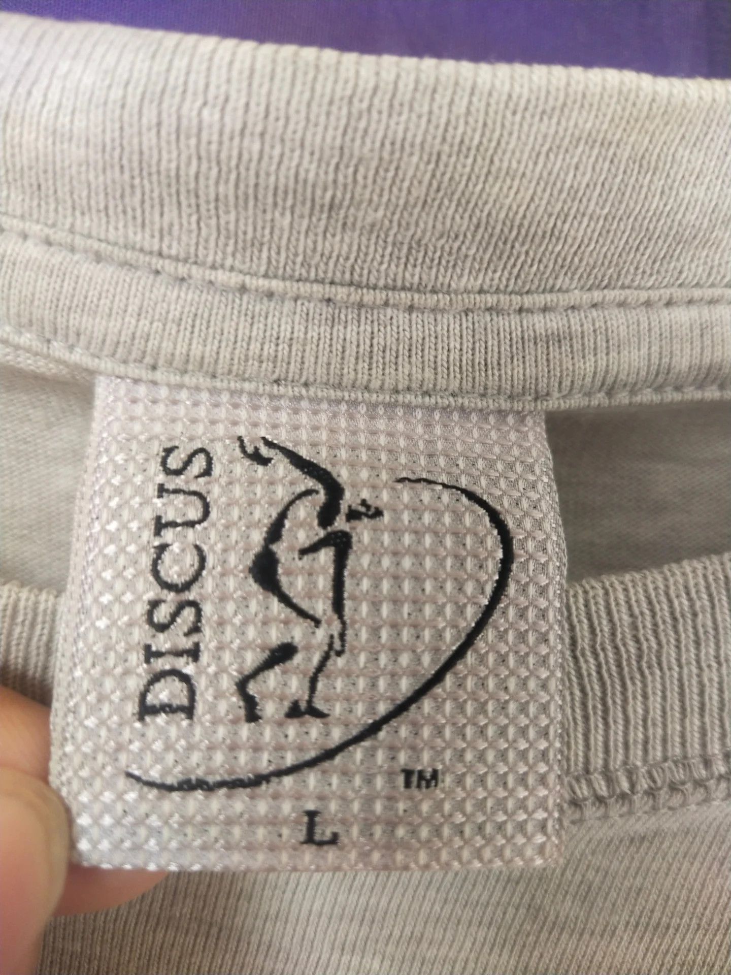 Japanese Brand Vintage Discuss Athletic Grey Tees Size US L / EU 52-54 / 3 - 7 Thumbnail