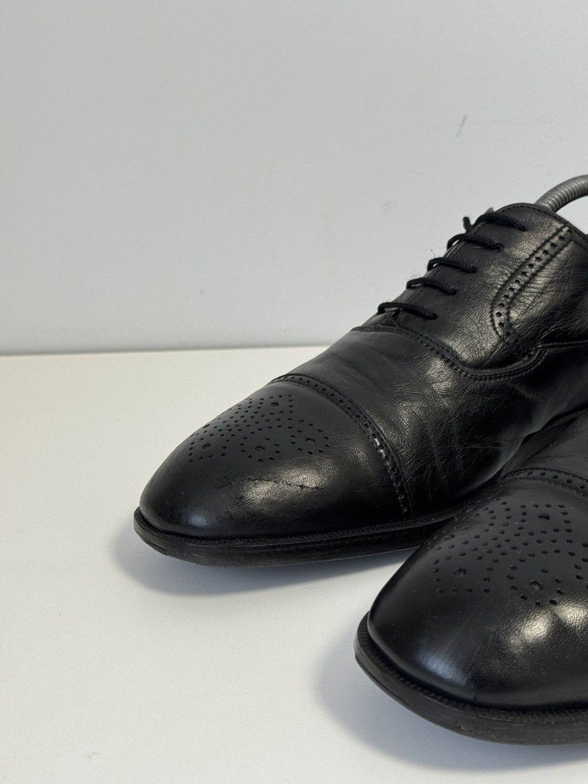 Bally Bally Orlando Men’s Black Leather Brogue Shoes Luxury Shoes Size US 11.5 / EU 44-45 - 5 Thumbnail