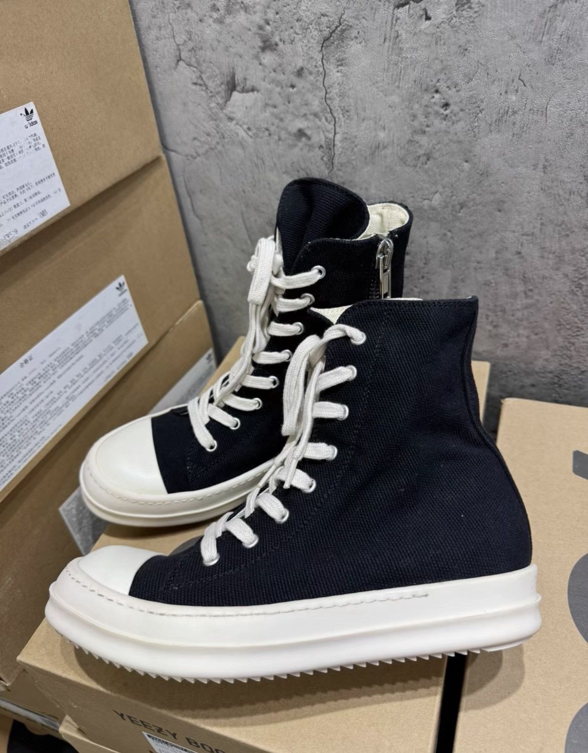 Rick Owens Rick Owens DRKSHDW Canvas Ramones K37 Size US 8 / IT 38 - 3 Thumbnail