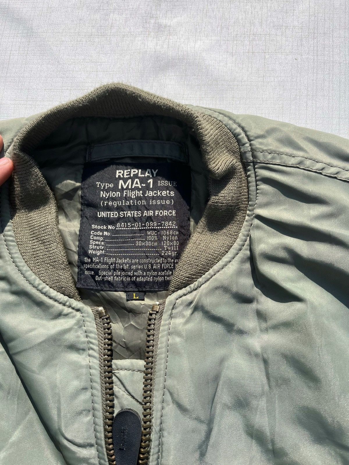 Replay Reply jeans olive green bomber jacket Size US S / EU 44-46 / 1 - 3 Thumbnail