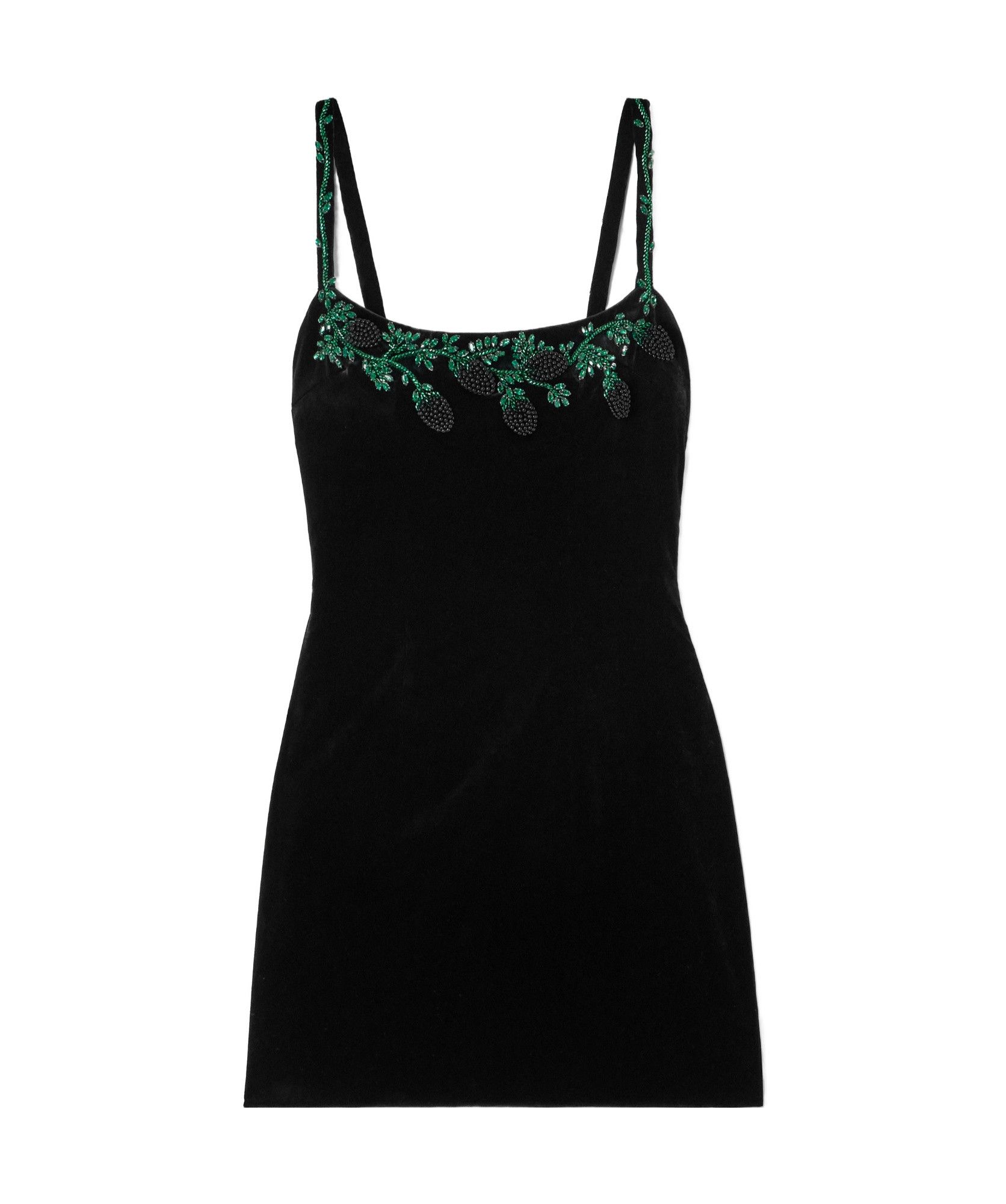 Balmain o1s1wg111025 Embellished Velvet Mini Dress in Black Size M / US 6-8 / IT 42-44 - 1 Thumbnail