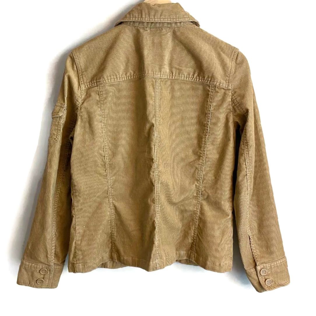 Jones New York Jones New York Women's Brown Stretch Jacket M Medium Collared Button Front Size M / US 6-8 / IT 42-44 - 2 Thumbnail