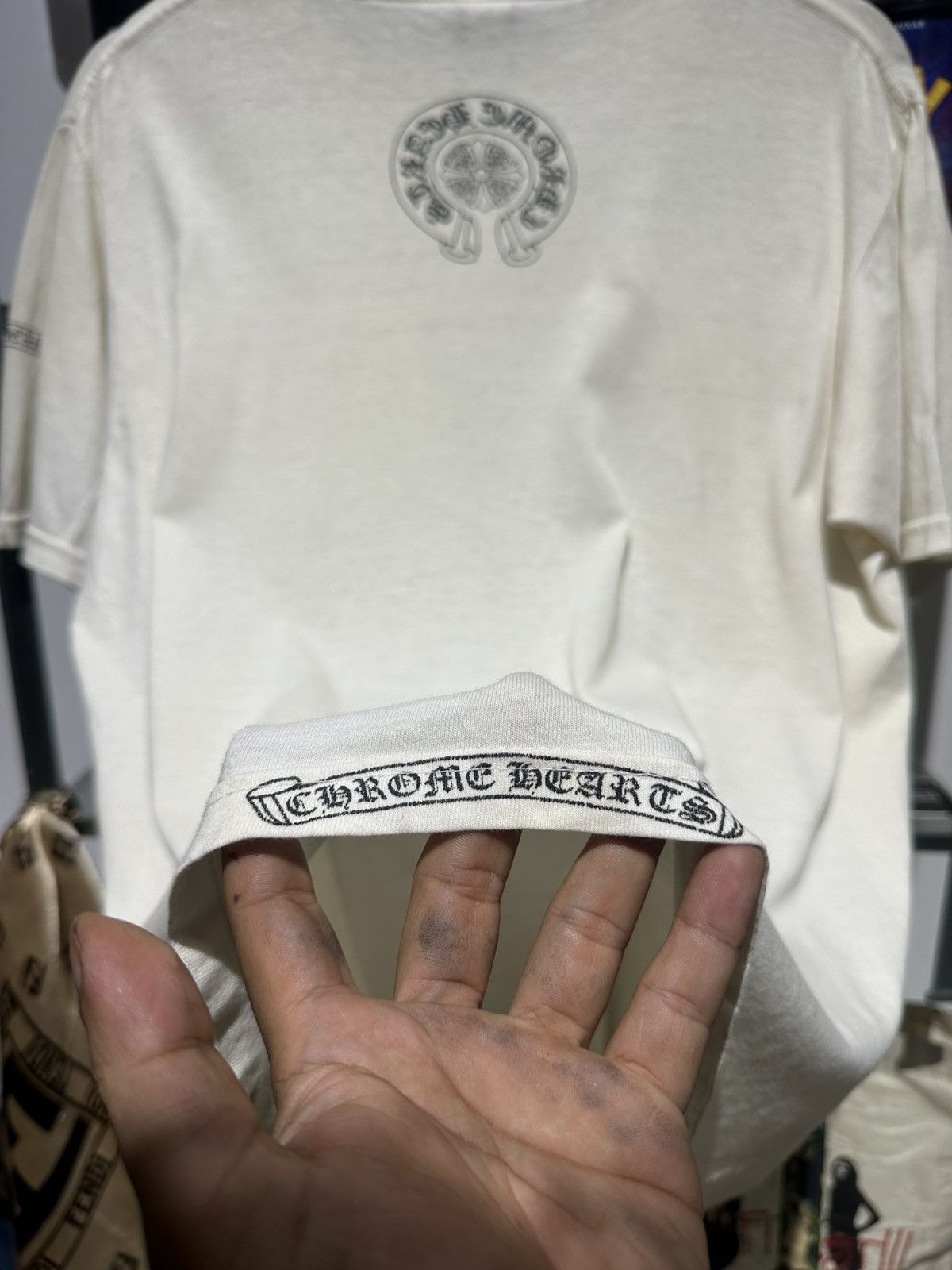 Vintage distressed vintage chrome hearts pocket tee Size US L / EU 52-54 / 3 - 5 Thumbnail