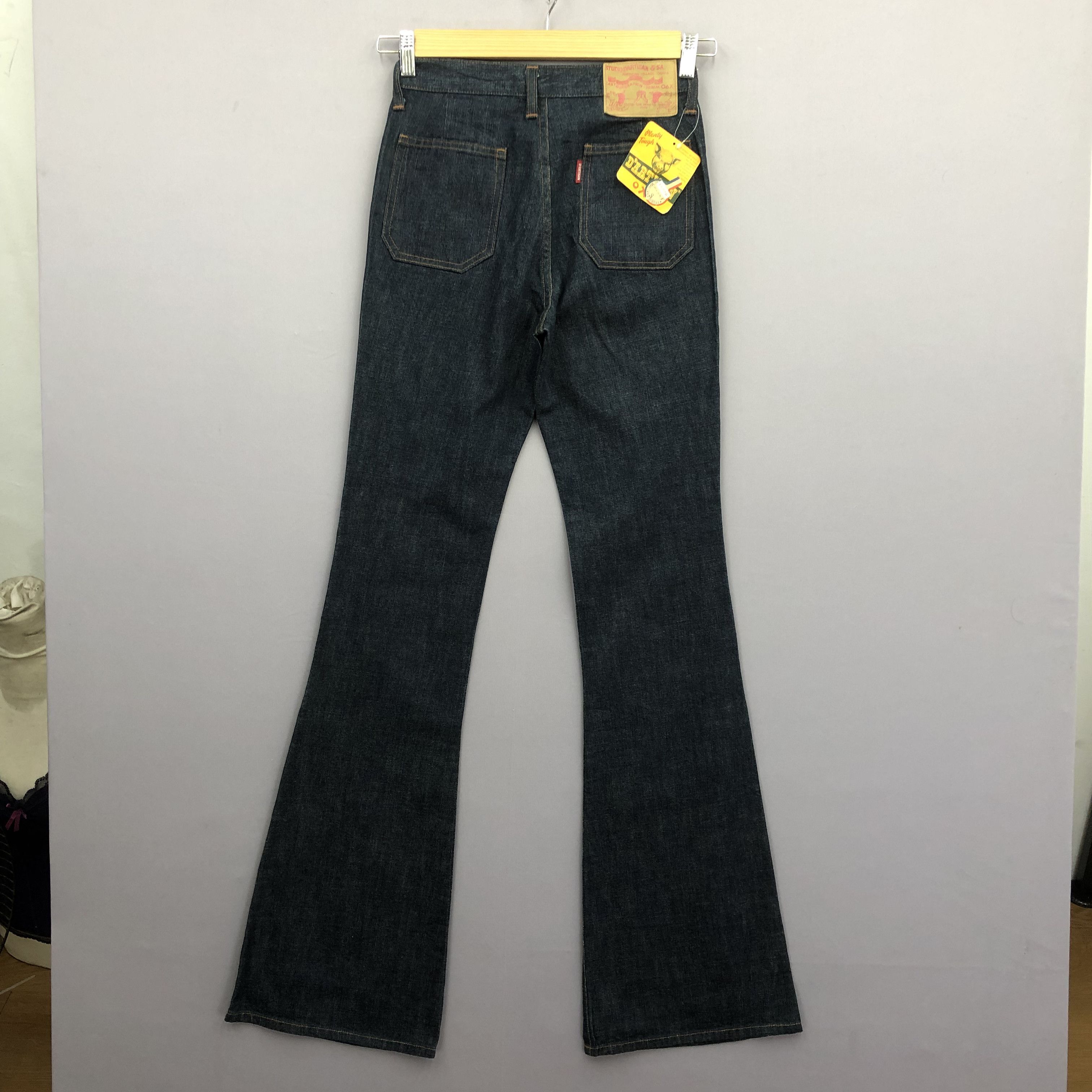 Studio D'Artisan Vintage NWT 90s Studio D'Artisan Bush Pants Flare Blue Jeans Size 26" / US 2 / IT 38 - 2 Thumbnail