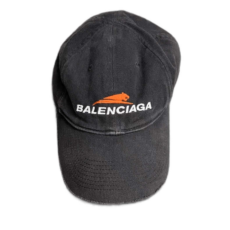 Balenciaga Balenciaga Black Letter Embroidered Baseball Cap-2506 Size ONE SIZE - 1 Thumbnail