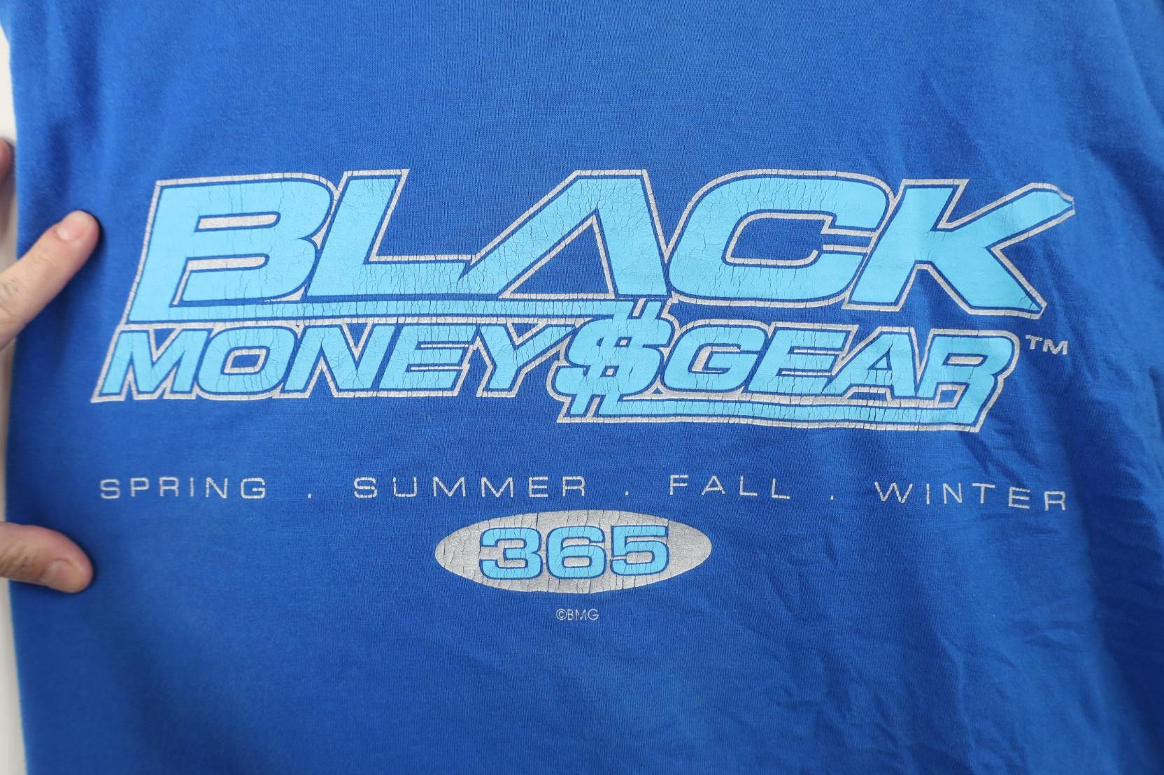Vintage Vintage 90s Y2K Streetwear Black Money Gear 365 T-Shirt Blue Size US XXL / EU 58 / 5 - 4 Thumbnail