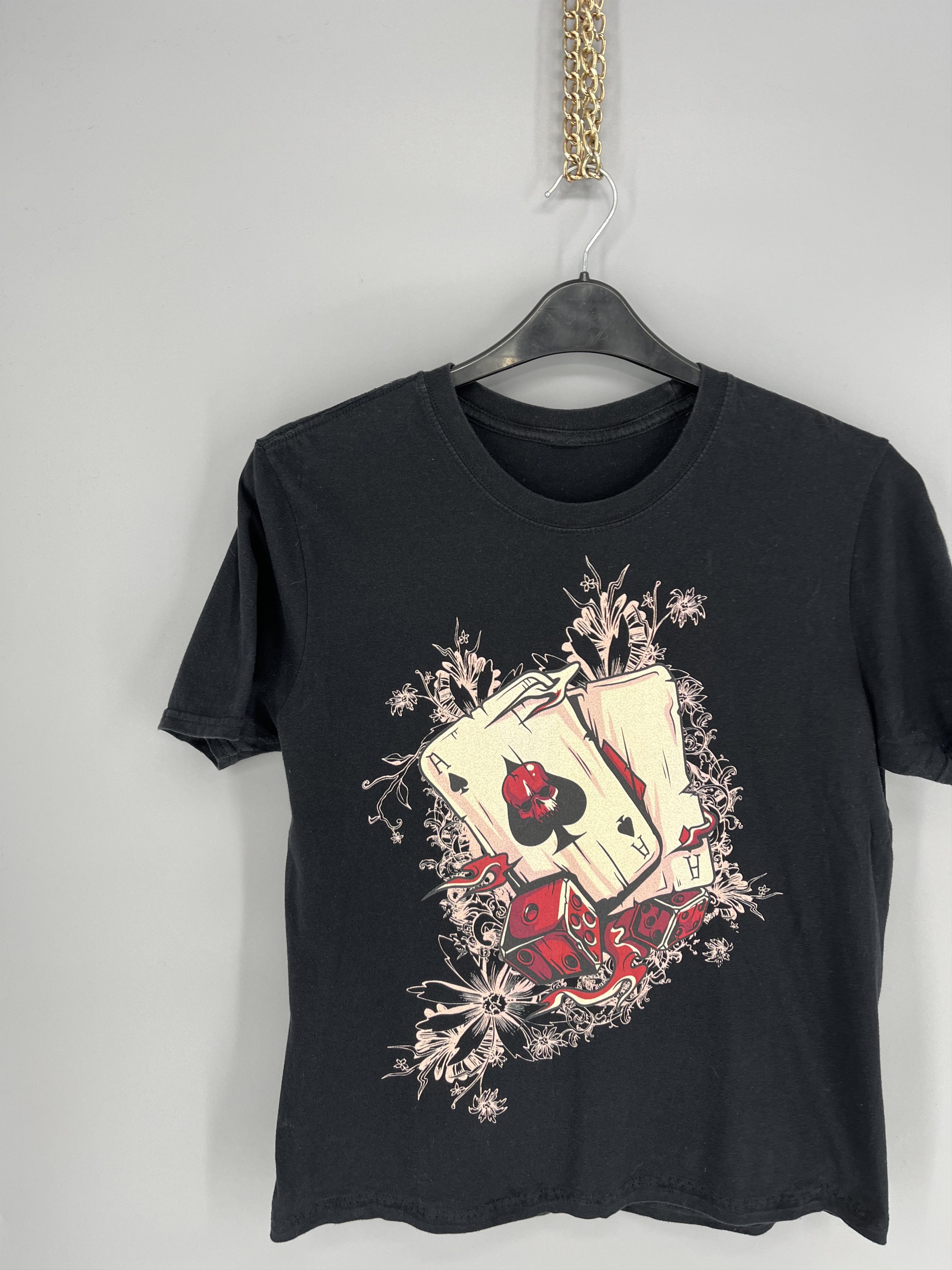 Band Tees Vintage Y2K lucky t-shirt aces with skulls casino style Size M / US 6-8 / IT 42-44 - 4 Thumbnail