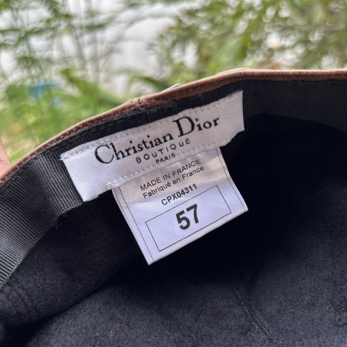 Dior Christian Dior Boutique Paris Leather flat cap Size ONE SIZE - 4 Thumbnail