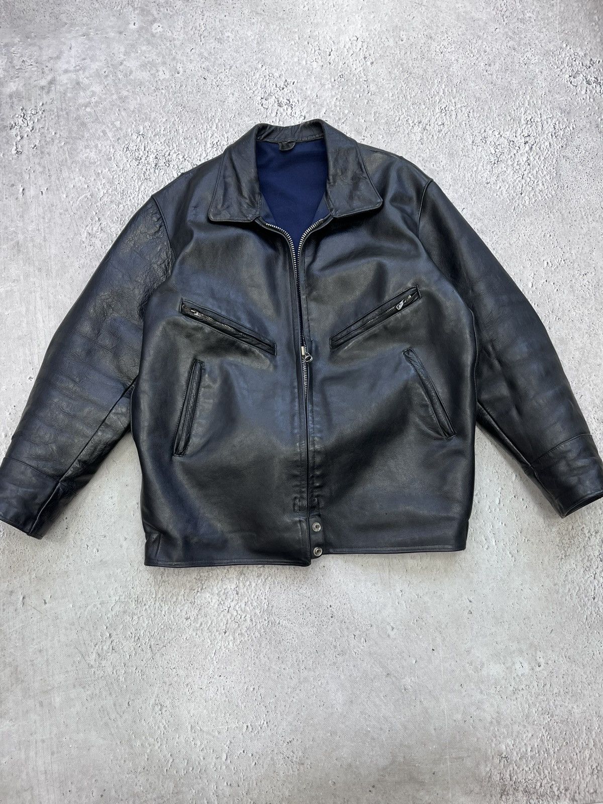 Vintage biker motorcycle leather jacket PUNK WESTERN