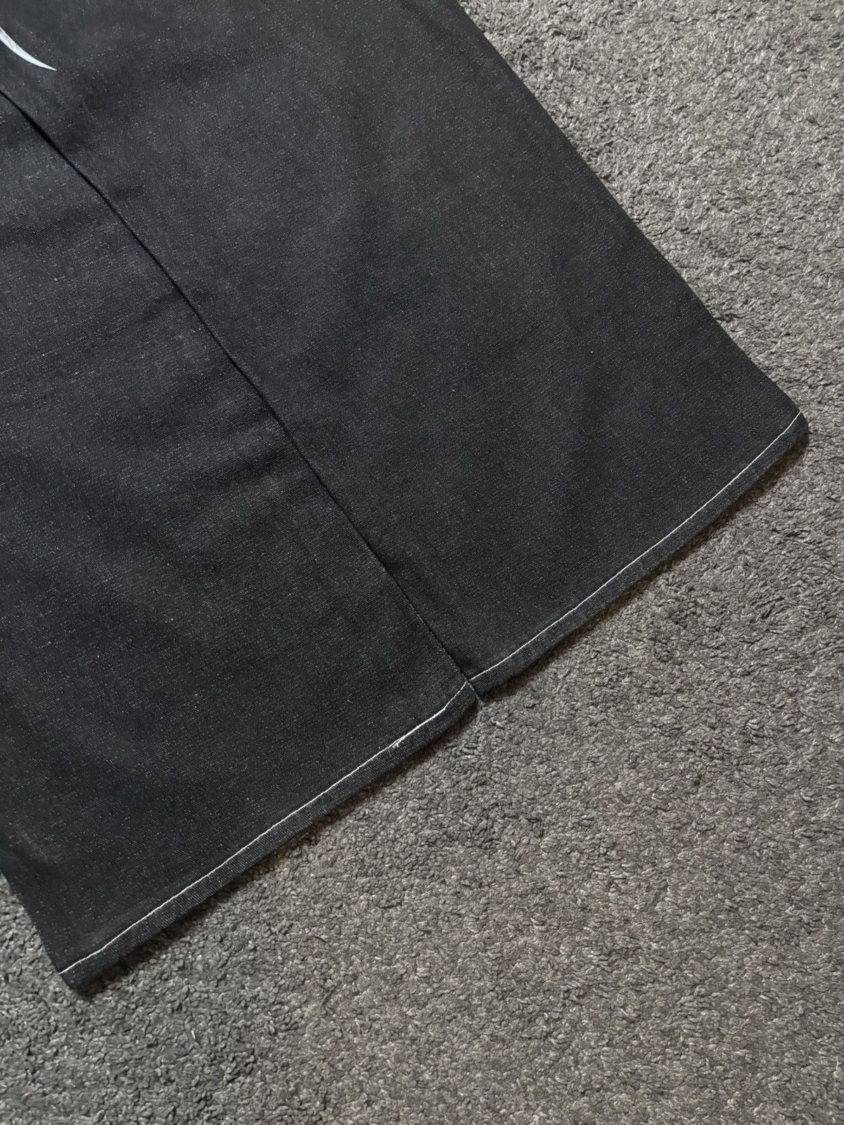 Jean × Vintage Vintage rare tribal medieval blazon sword black baggy jeans Size US 33 - 6 Thumbnail