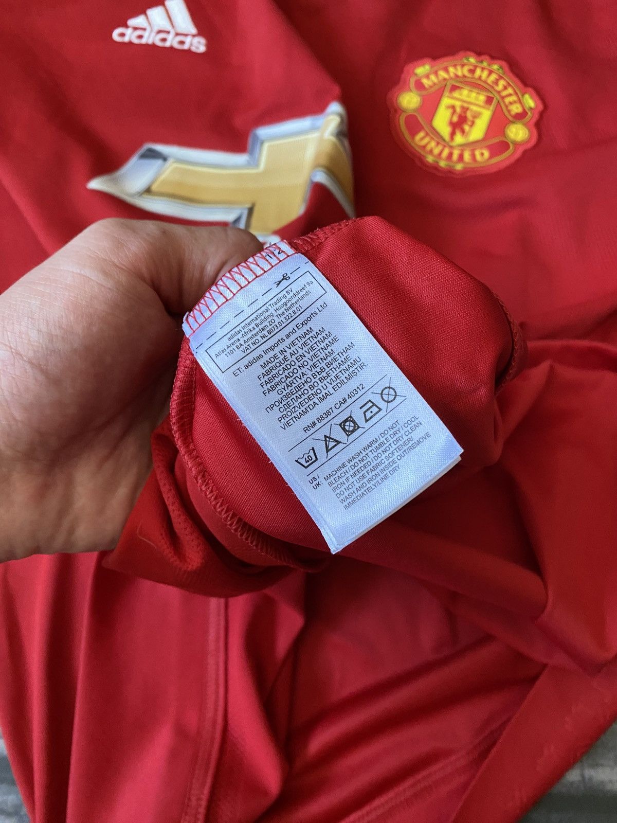 Adidas Adidas Manchester United Player Home Jersey Shirt Size US L / EU 52-54 / 3 - 5 Thumbnail