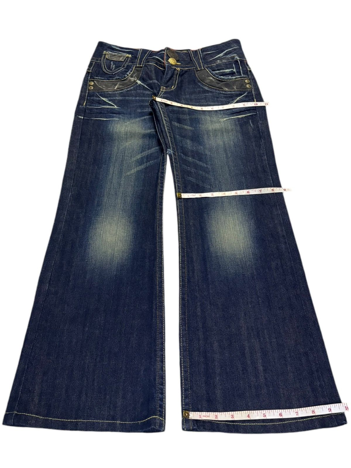 Japanese Brand Vintage Japanese Brand Mud Wash Distressed Flare Jeans Size 30" / US 8 / IT 44 - 13 Thumbnail