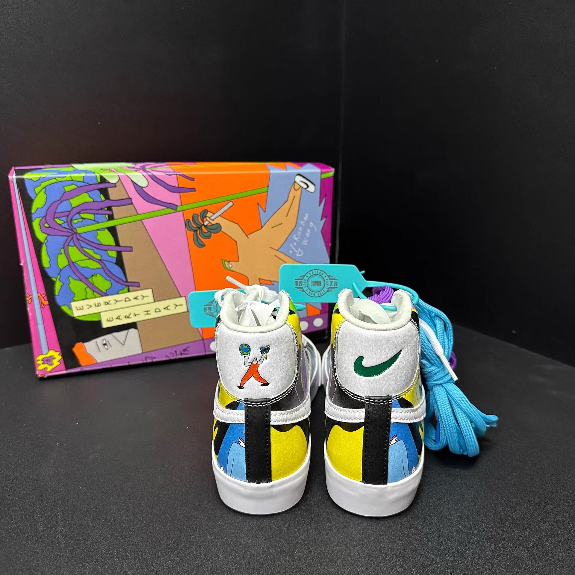 Nike New with Original Box] Nike Blazer Graffiti Ｑ20 Size US 5.5 / IT 35.5 - 4 Thumbnail