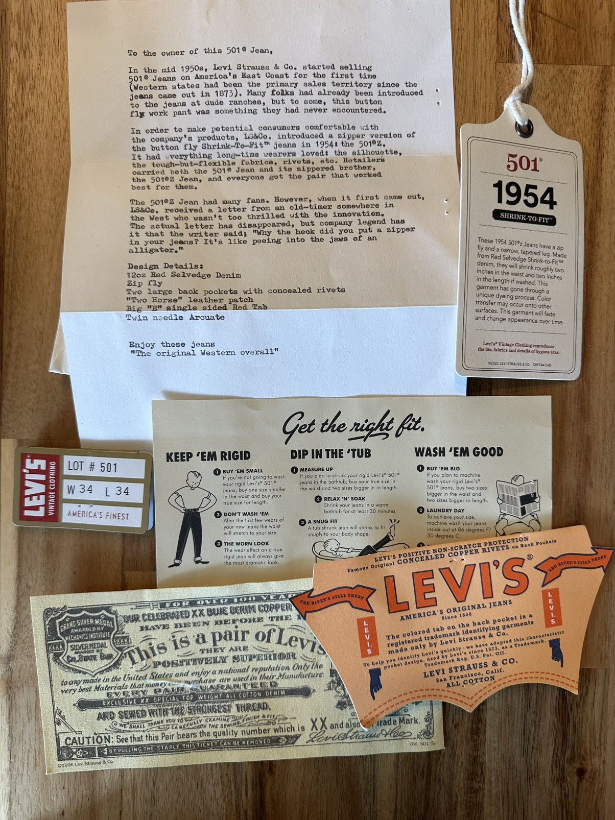 Levi's Vintage Clothing Levi’s LVC Levi’s Vintage Clothing 1954 501 Size US 34 / EU 50 - 3 Thumbnail