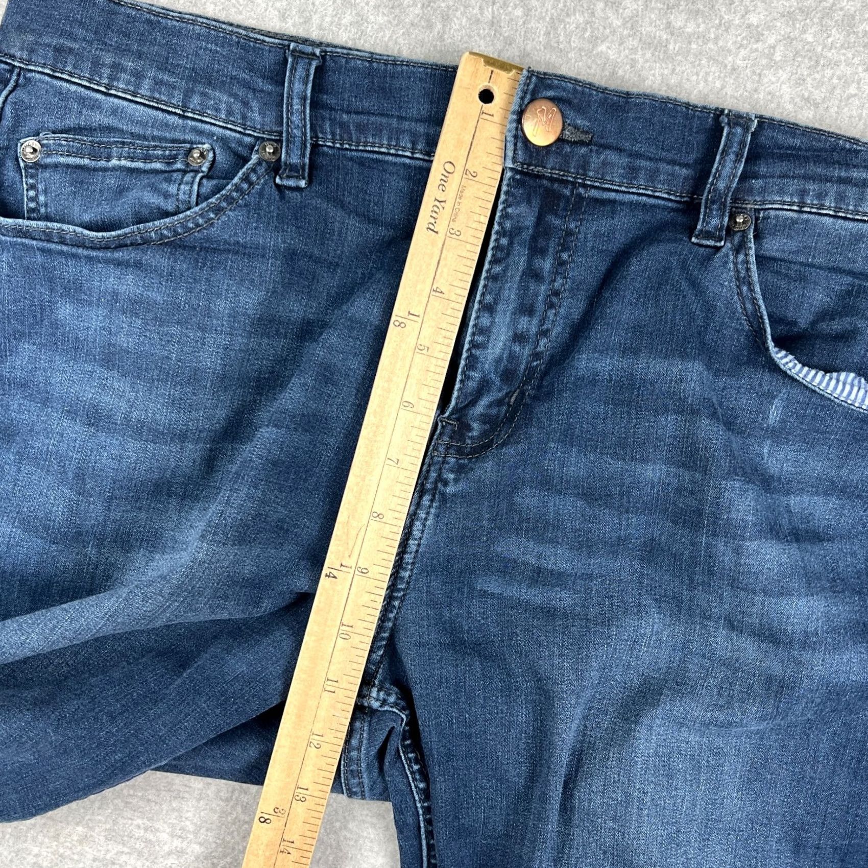 Vintage Mugsy Fultons Jeans Slim Fit Stretch Denim 36x30 Mens Blue Pants Cotton Logo Comfort Straight Modern 5-Pocket Denim Jeans Mens Size US 36 / EU 52 - 6 Thumbnail