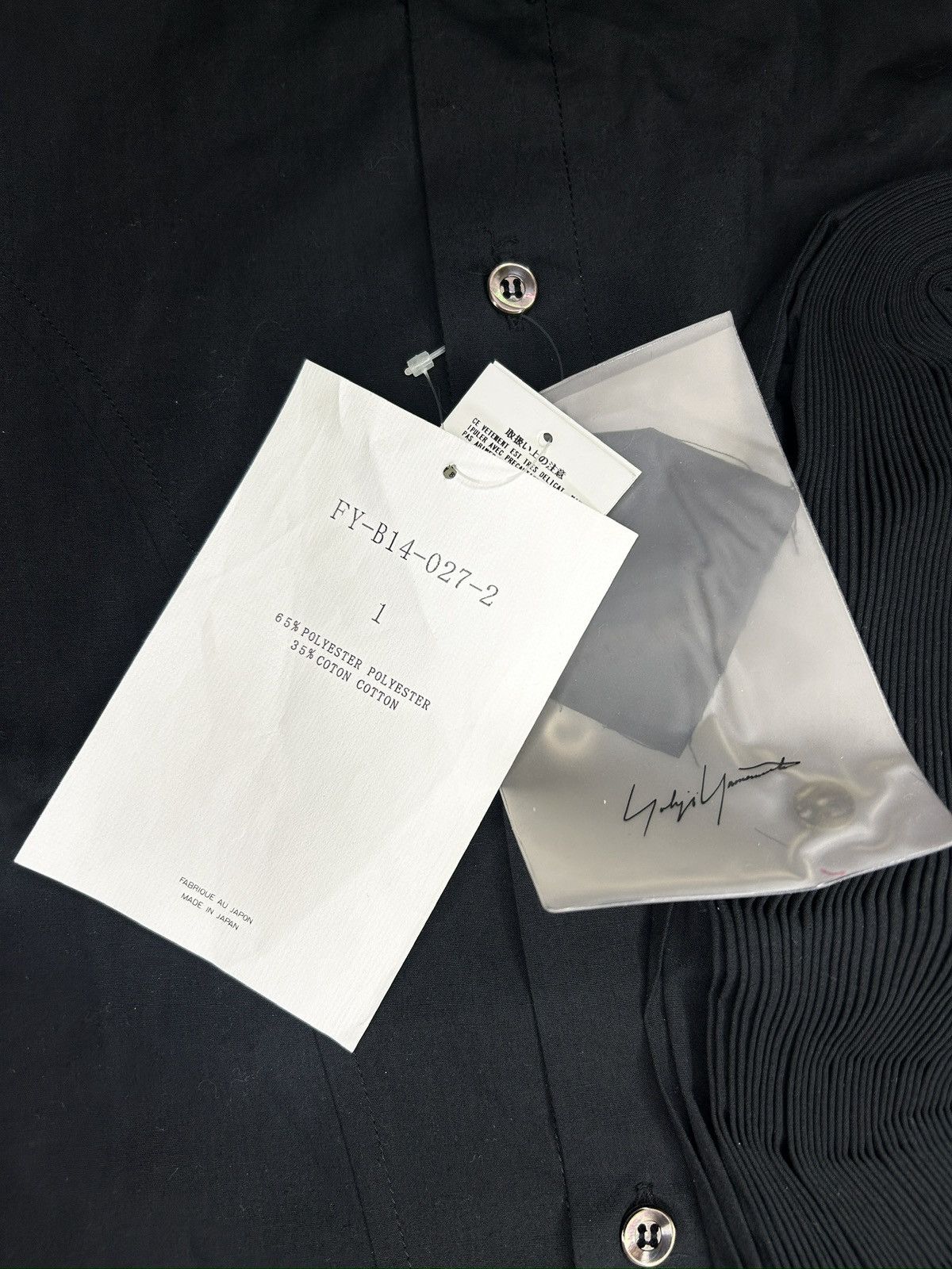 Yohji Yamamoto S/S 05 NWT YYPF Pleated Shirt Size S / US 4 / IT 40 - 10 Thumbnail