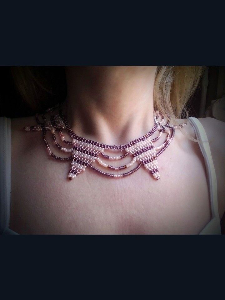 Handmade Necklace Beaded Ethnic Style Embroidered Size ONE SIZE - 3 Thumbnail