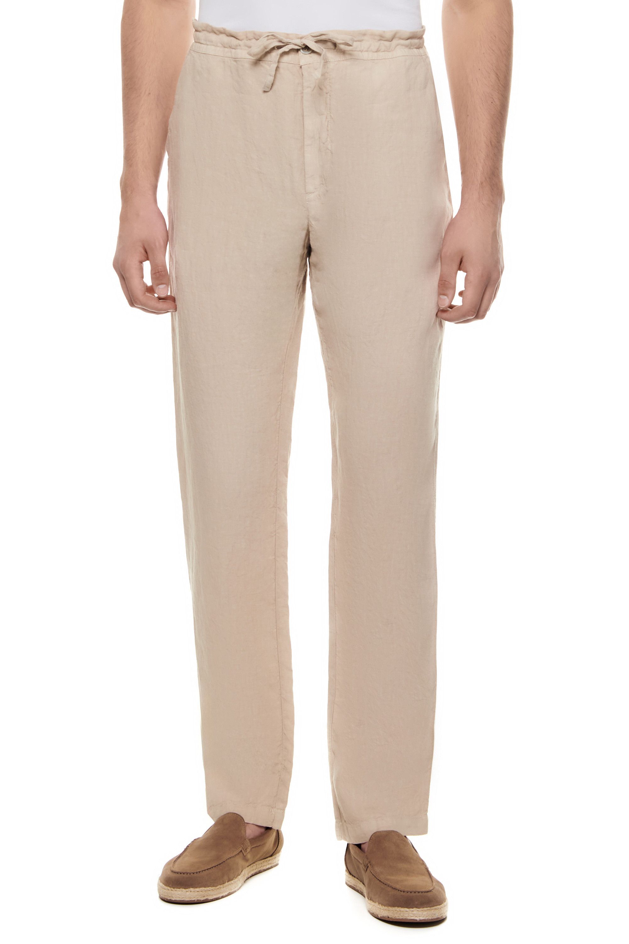 New 120% Lino Italian Linen Men's Relaxed Fit Pants Size 50