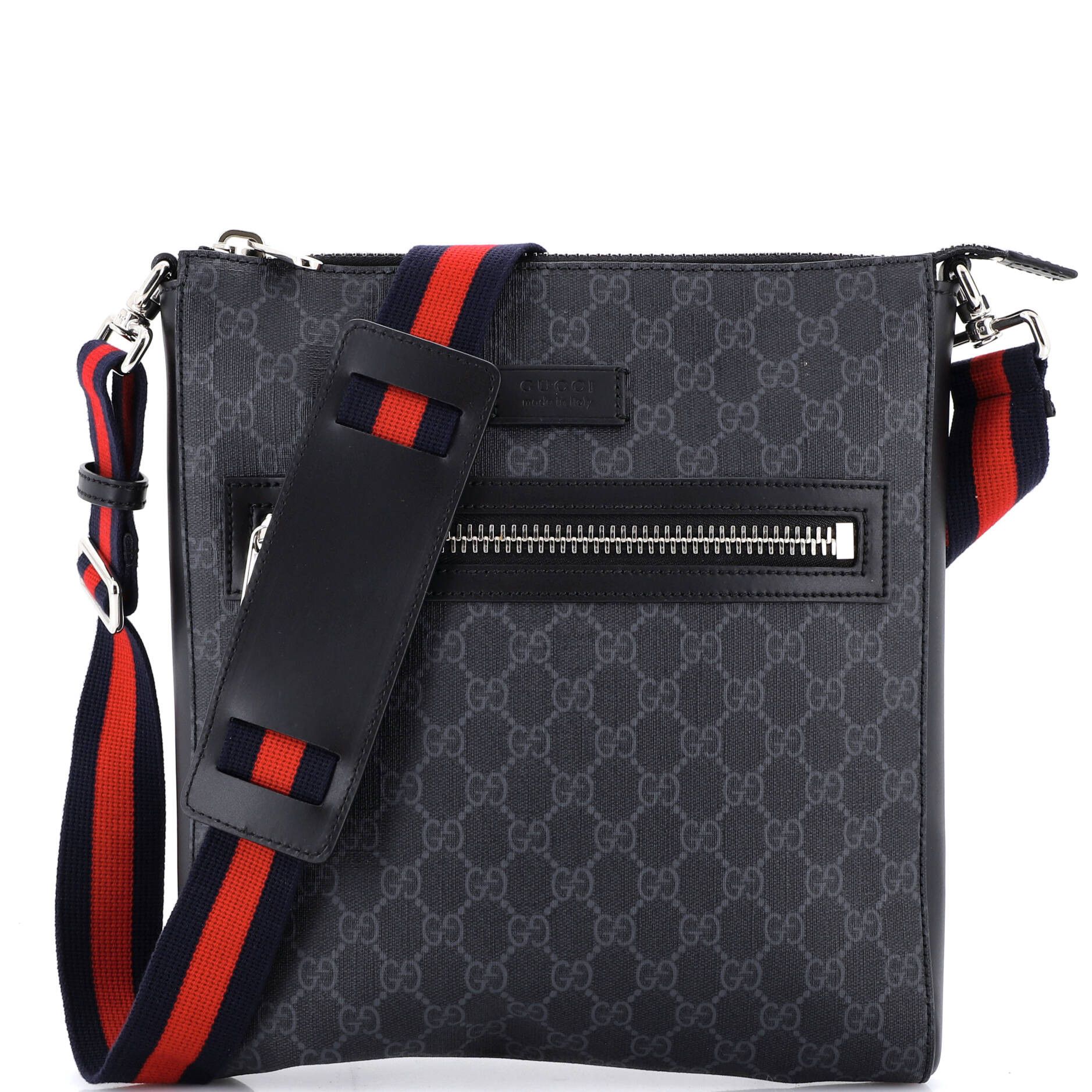 Gucci Web Strap Front Zip Messenger Bag Size ONE SIZE - 1 Thumbnail
