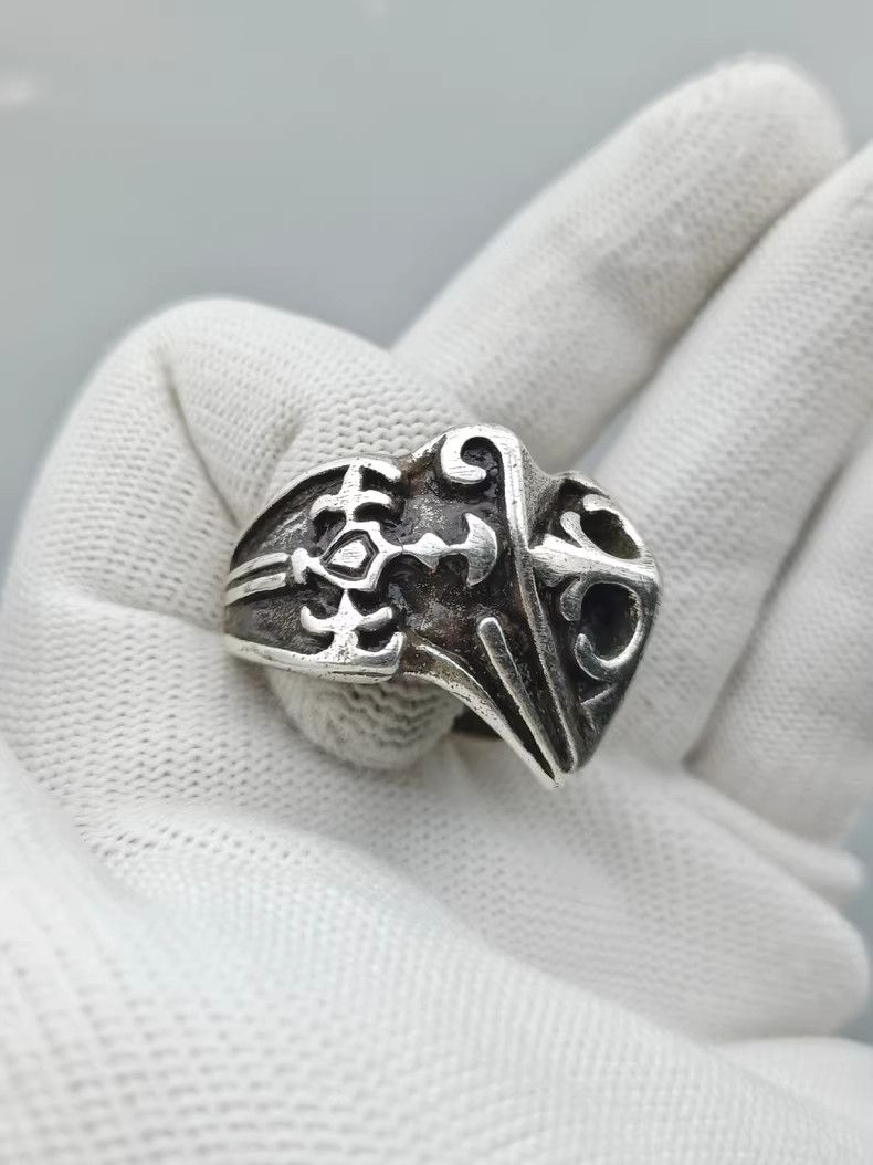 VIBE Chrome Cross Silver Ring Vintage Rings🔥🔥🔥 Size ONE SIZE - 2 Thumbnail