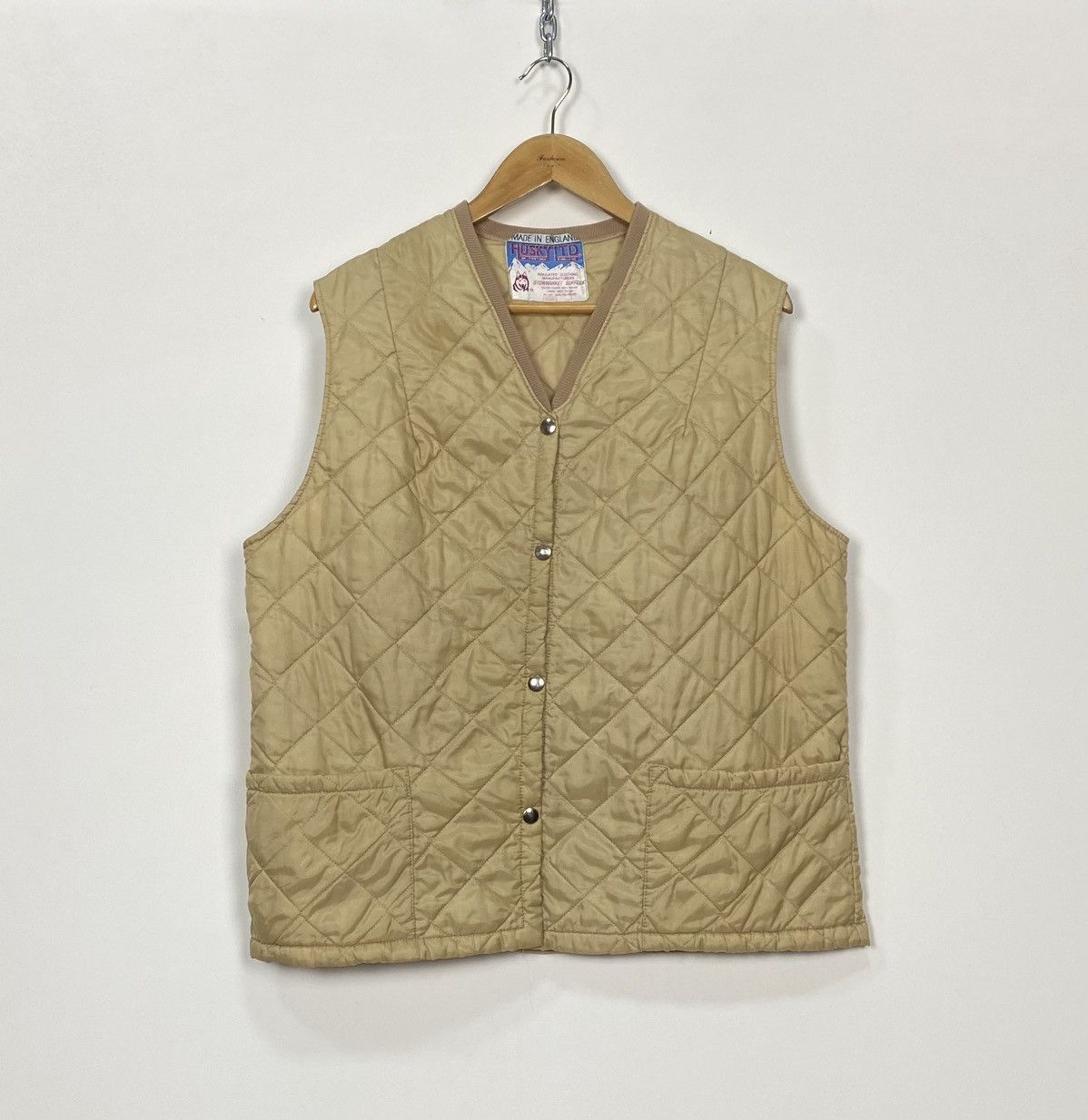 Vintage Husky of Tostock England 42R Women’s Quilted Vest Jacket Top Size L / US 10 / IT 46 - 1 Thumbnail