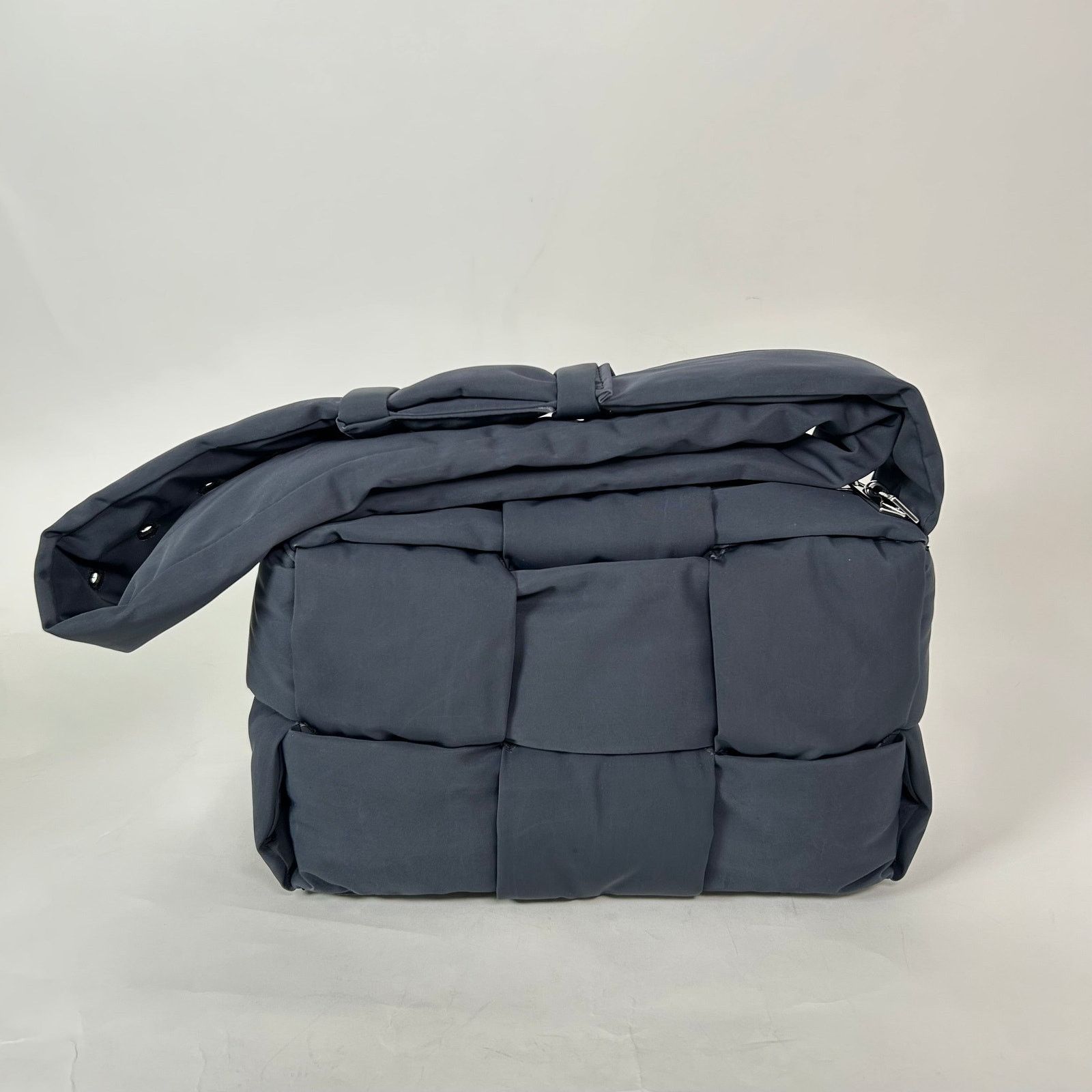 Bottega Navy Padded Tech Cassette Shoulder Bag
