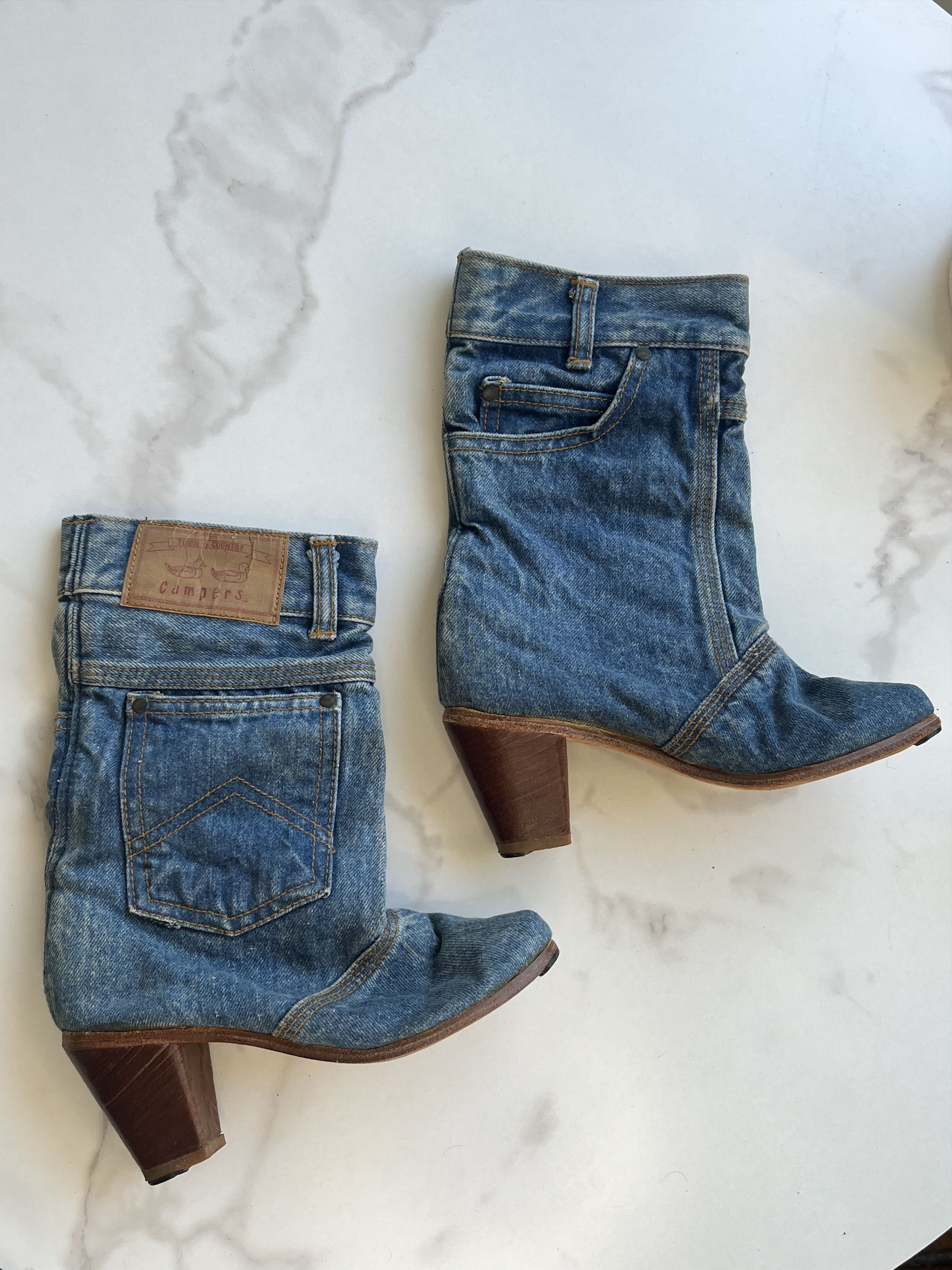 Other 80S DENIM BOOTS Size US 6.5 / IT 36.5 - 2 Thumbnail