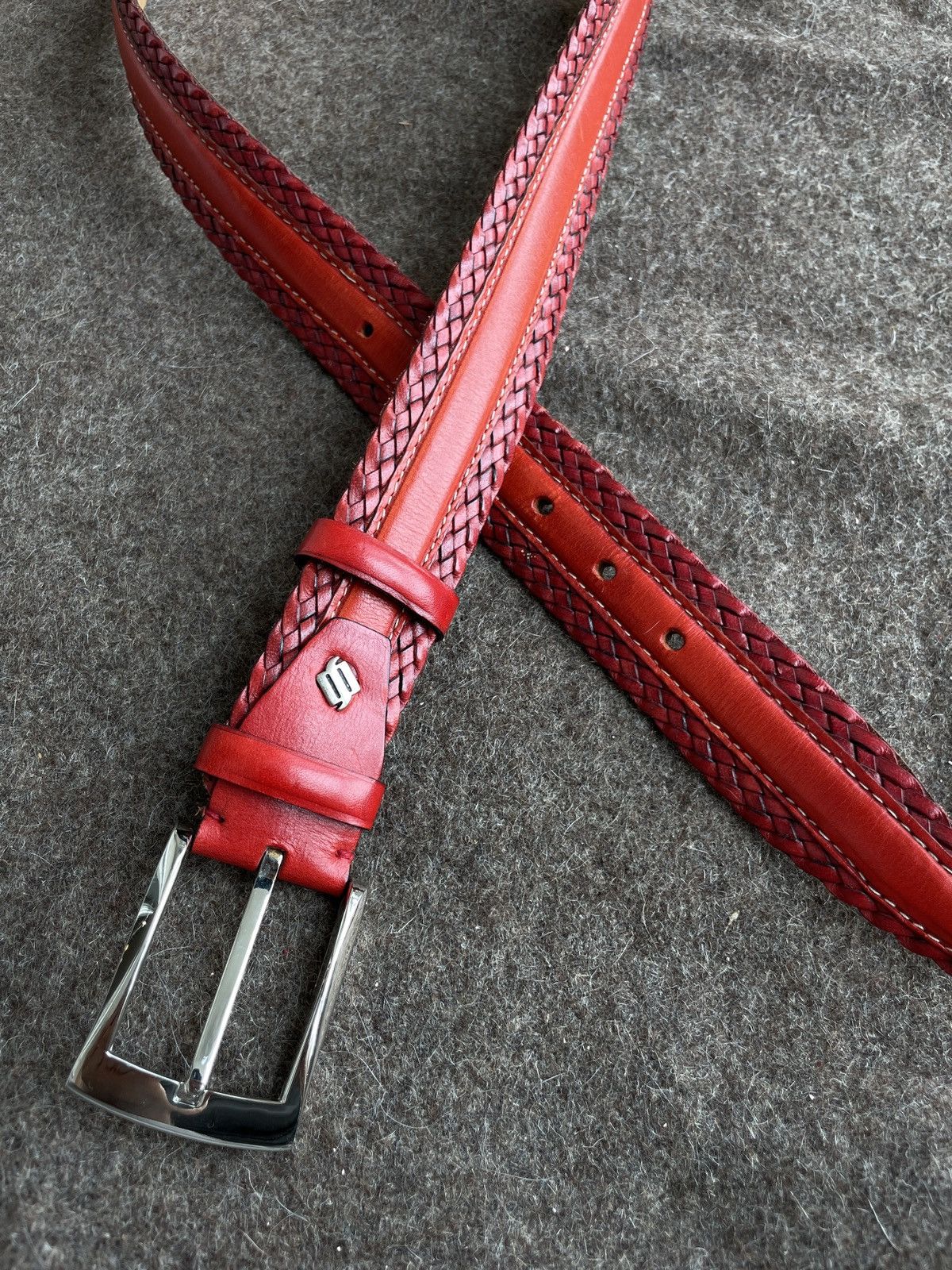Genuine Leather Stefano Corsini Handmade Leather Belt Size ONE SIZE - 2 Thumbnail