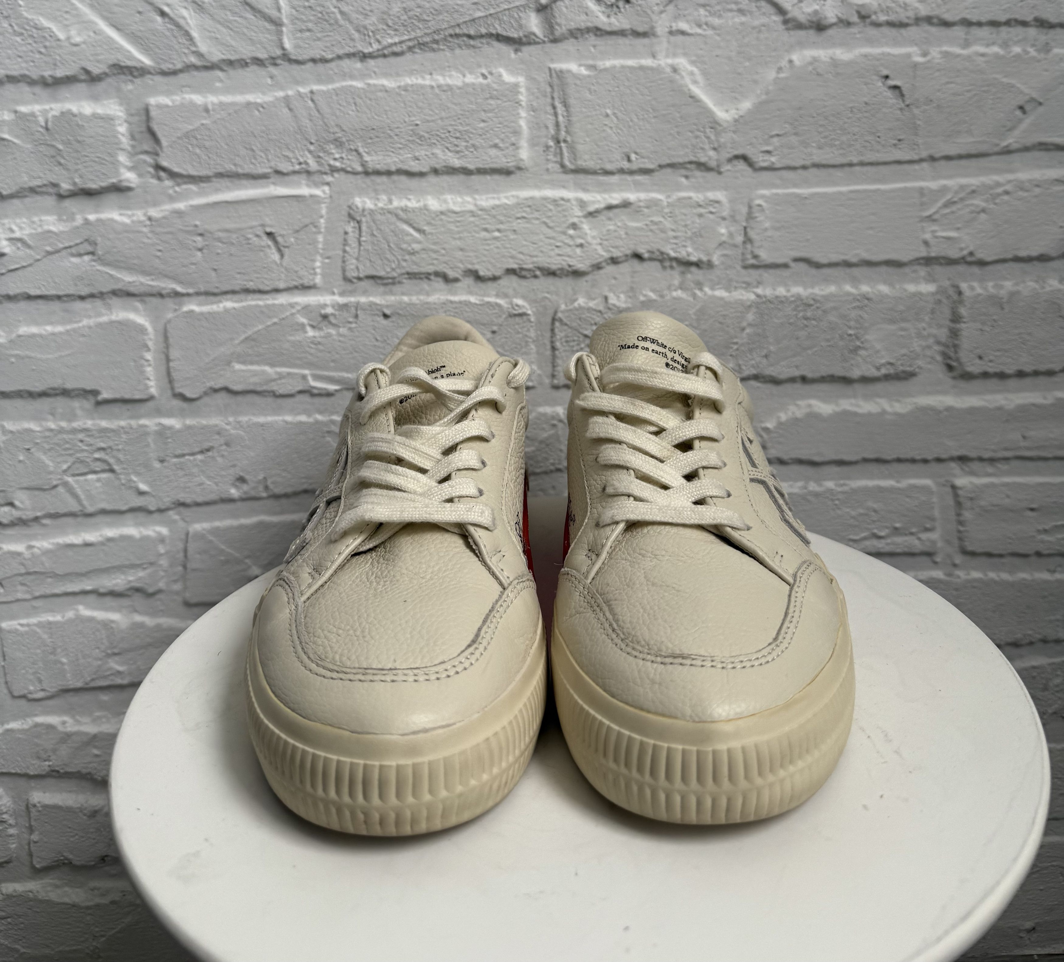 Off-White Off-White Leather Vulcanized Low sneakers cream white Size US 6 / IT 36 - 3 Thumbnail
