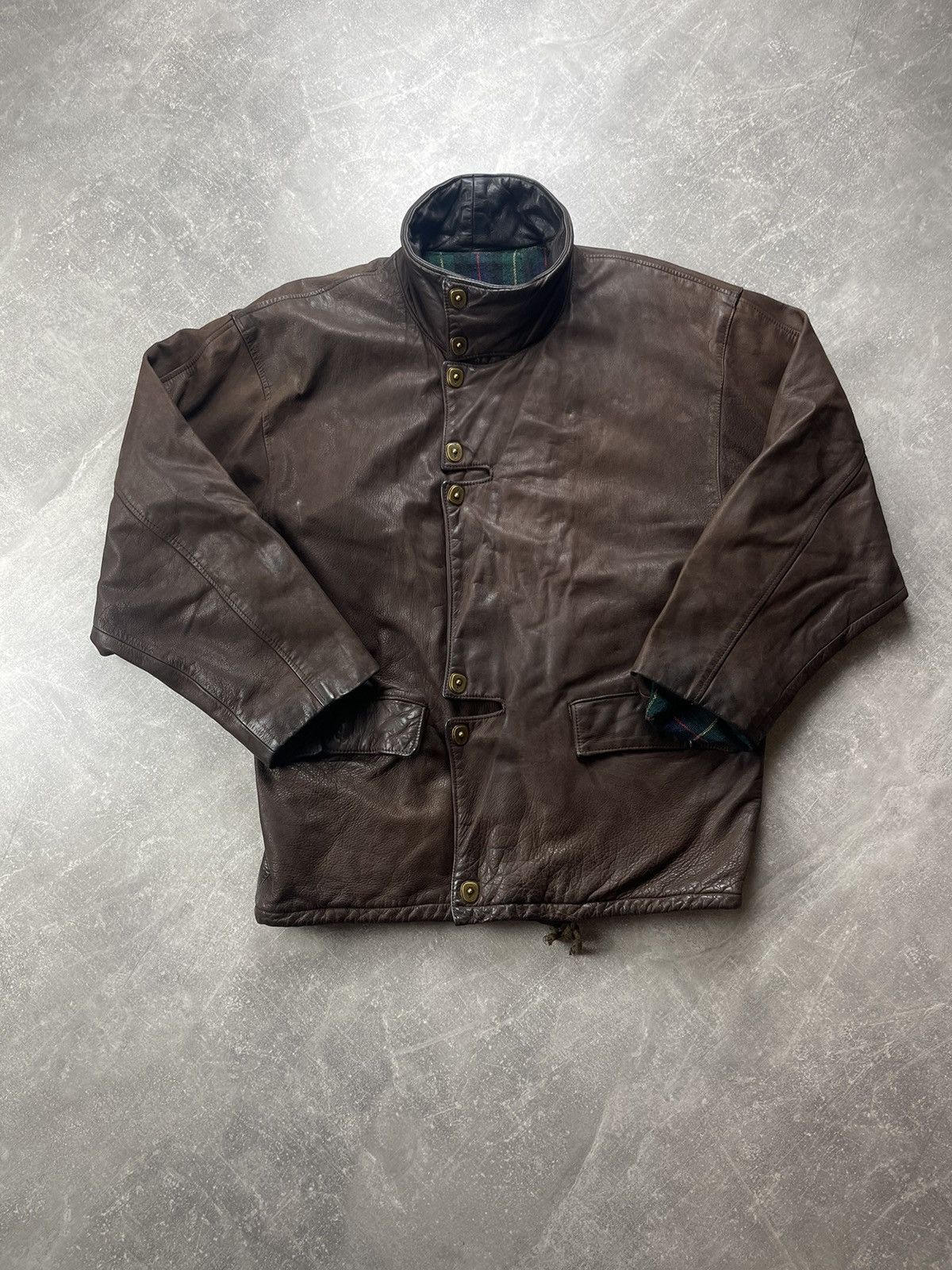 Genuine Leather Vintage AN 2000 Paris Brown Leather Jacket 80s Size US M / EU 48-50 / 2 - 3 Thumbnail