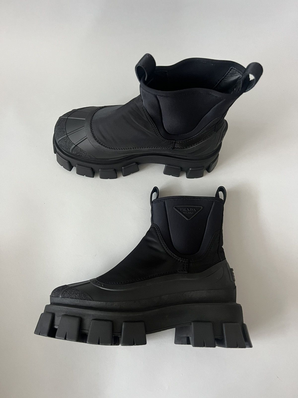 Prada $2.3K VALUE Monolith Re-Nylon Gabardine Boots Size US 11.5 / EU 44-45 - 8 Thumbnail