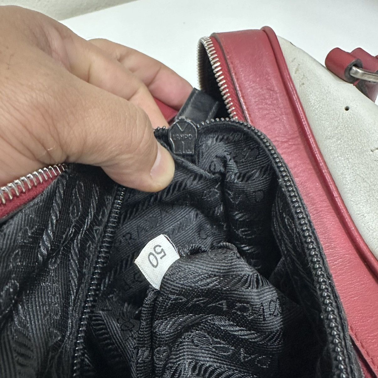 Prada PRADA VINTAGE 2000’s BOWLING BAG PERFORATED LEATHER Size ONE SIZE - 18 Thumbnail