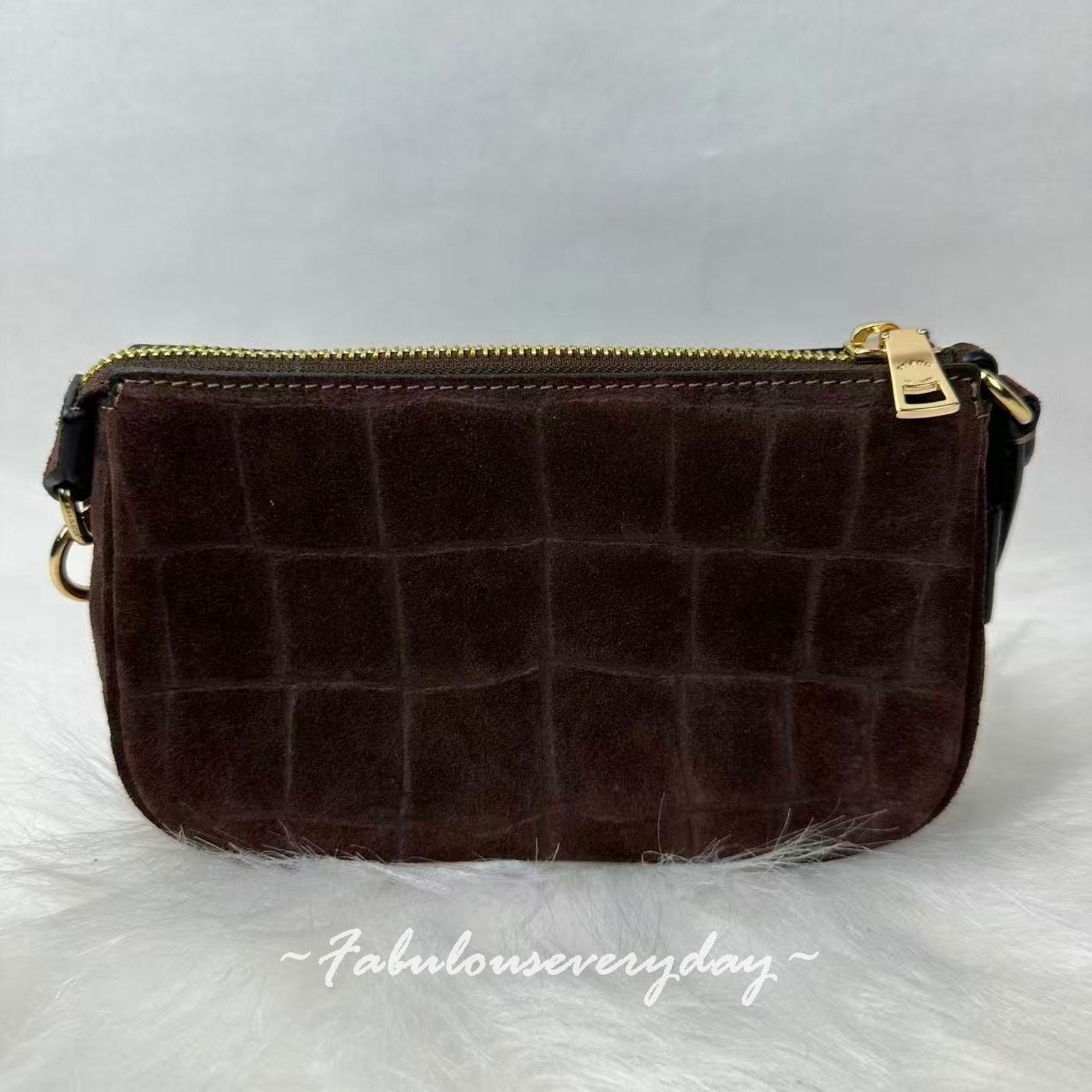 Coach Coach Nolita 19 In Embossed Crocodile/Gold/Maple CCF61 Size ONE SIZE - 2 Thumbnail