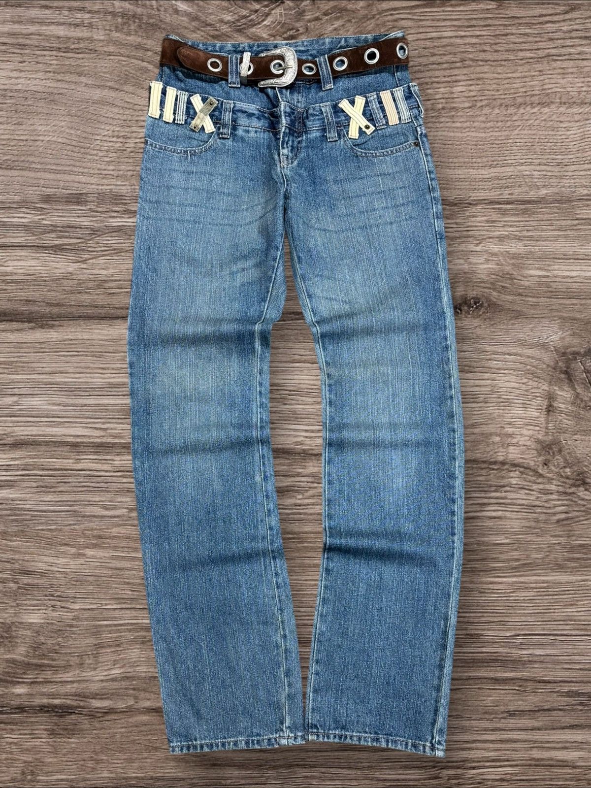 Vintage Vtg Japanese Brand Double Waist Faded Bondage Punk Jeans Size US 30 / EU 46 - 3 Thumbnail