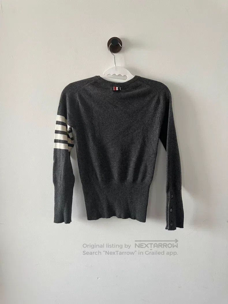 Thom Browne Thom Browne Medium Grey Cashmere Sweater Size XS / US 0-2 / IT 36-38 - 2 Thumbnail