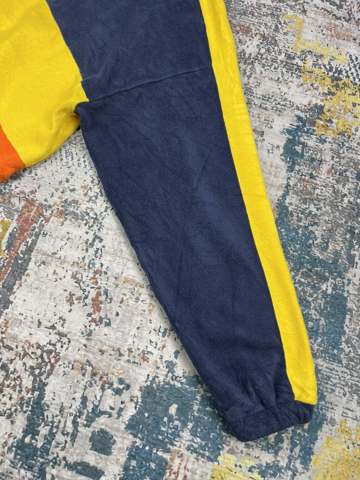 Le Coq Sportif Vtg Le Coq Sportif Color Block Fleece Sweaters Size US L / EU 52-54 / 3 - 7 Thumbnail