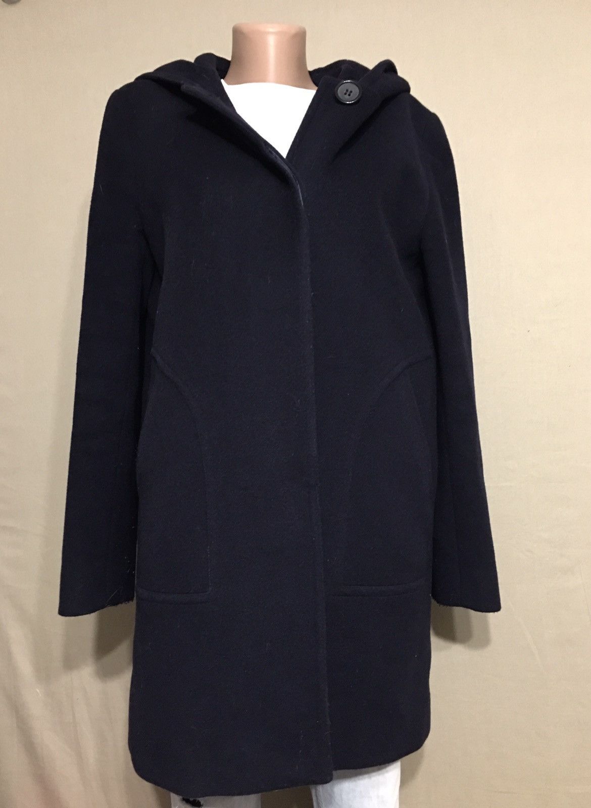 Cinzia Rocca CINZIA ROCCA Wool Cashmeres Dark Blue Coat EU38 US8 Size M / US 6-8 / IT 42-44 - 3 Thumbnail