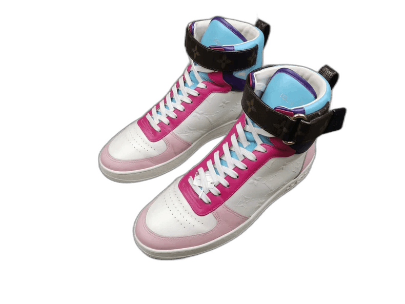 Louis Vuitton Louis Vuitton Pink Blue High-Top Sneakers Size US 7 / IT 37 - 1 Thumbnail