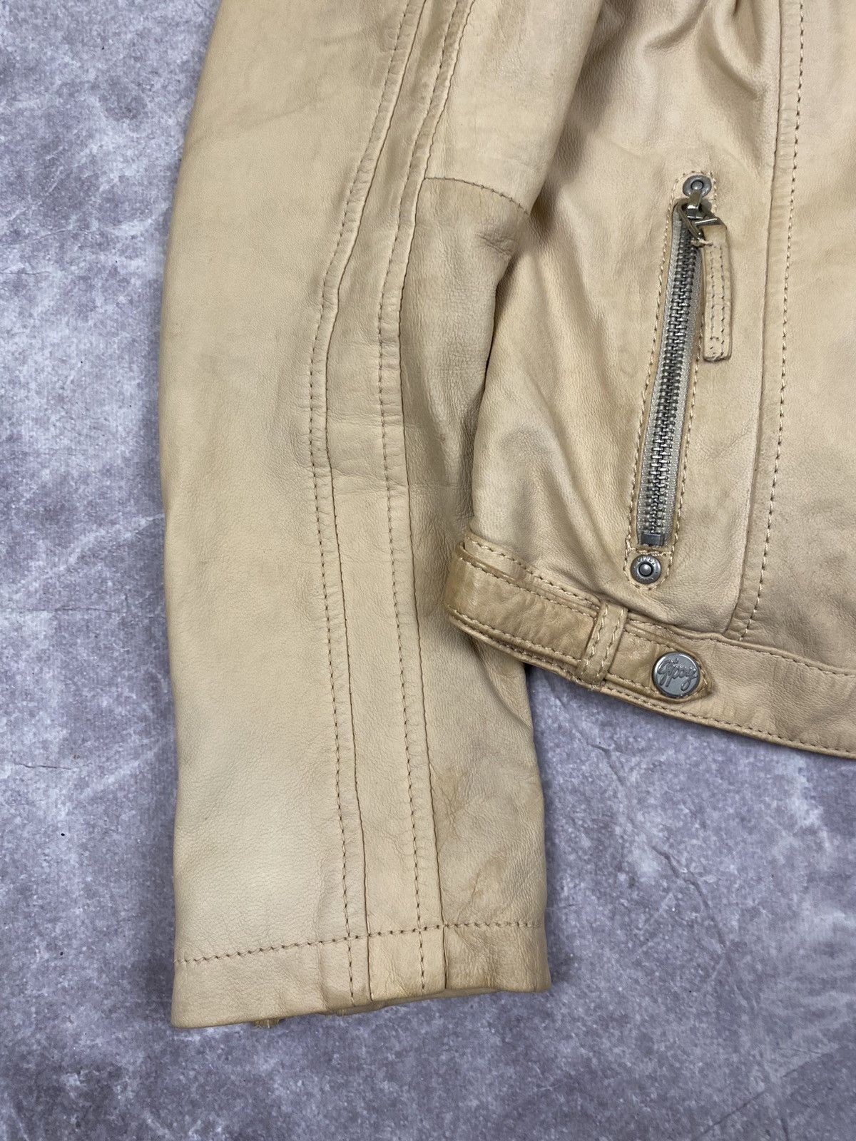 Hysteric Glamour Gipsy Avantgarde Style Washed Faded Y2K Leather Jacket Sz:M Size M / US 6-8 / IT 42-44 - 4 Thumbnail
