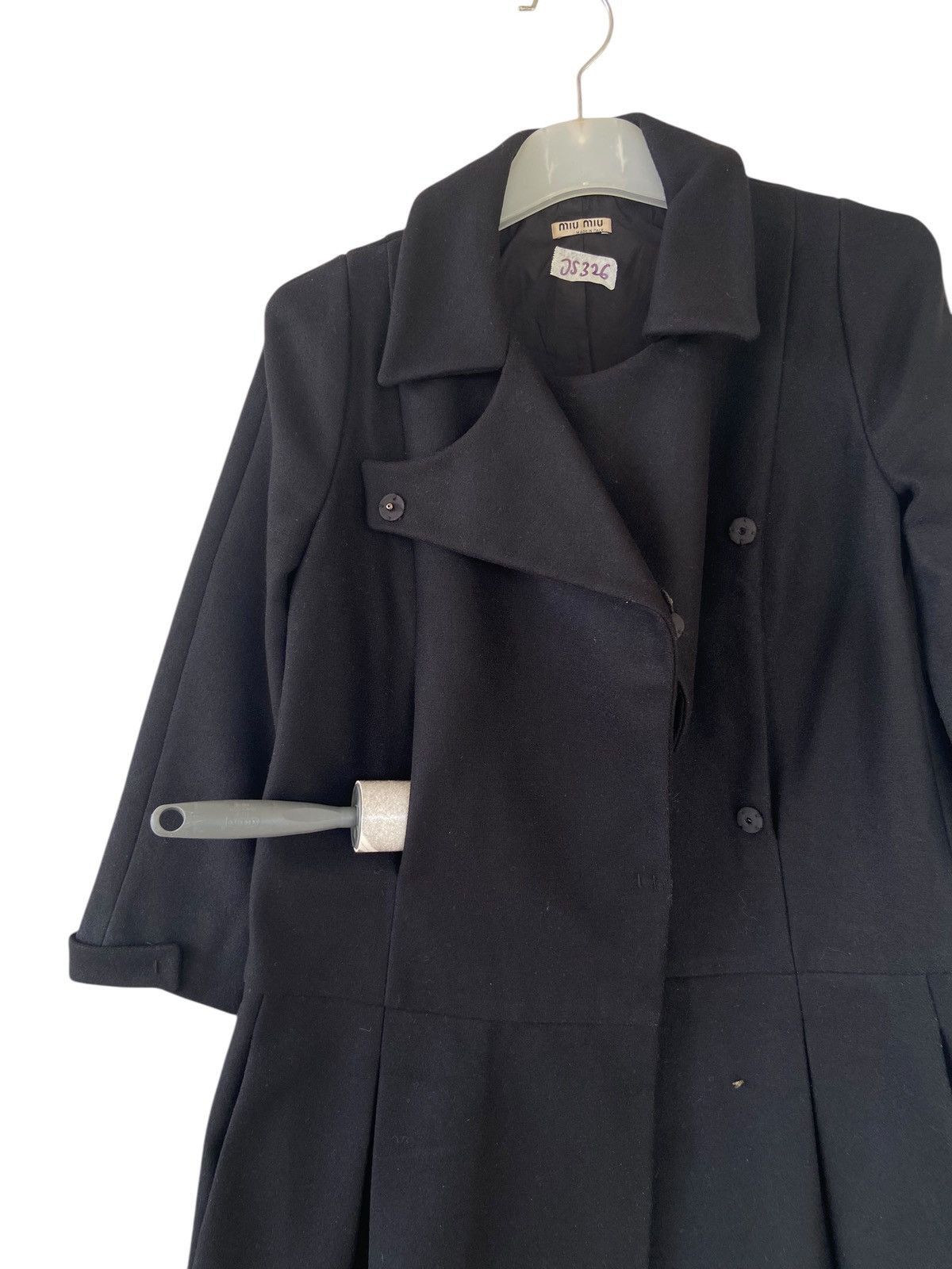 Miu Miu × Prada Miu Miu Pleated Skirted Peacoat Coat Size XS / US 0-2 / IT 36-38 - 4 Thumbnail