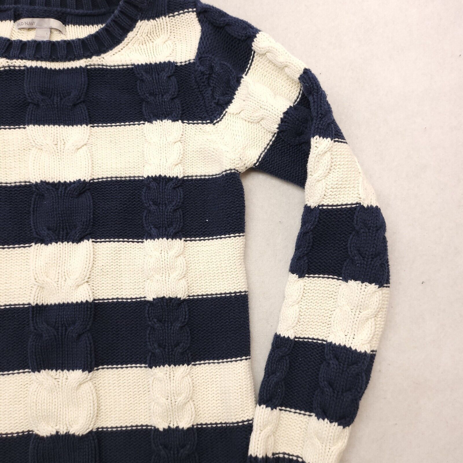 Old Navy Old Navy Casual Cotton Sweater Womens Size Large Blue White Size L / US 10 / IT 46 - 5 Thumbnail